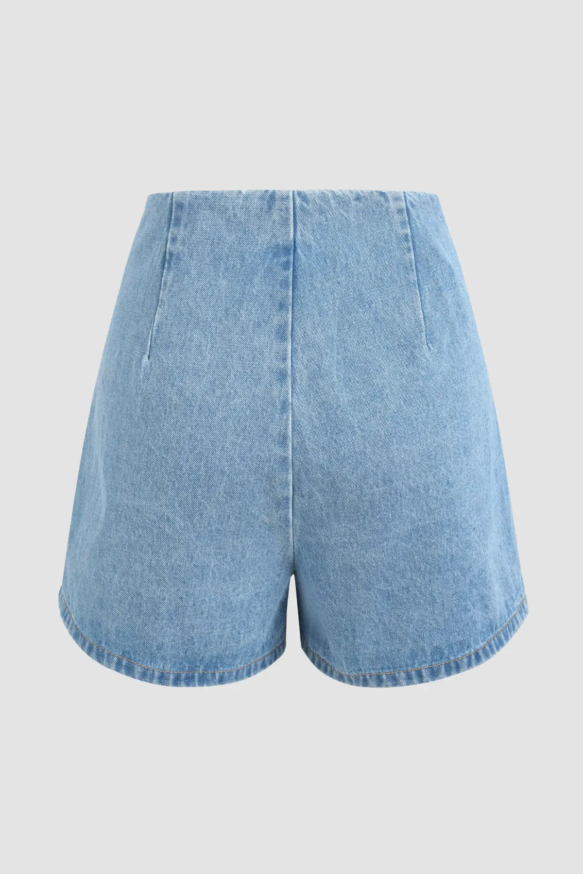 High Waist Denim Skorts 4