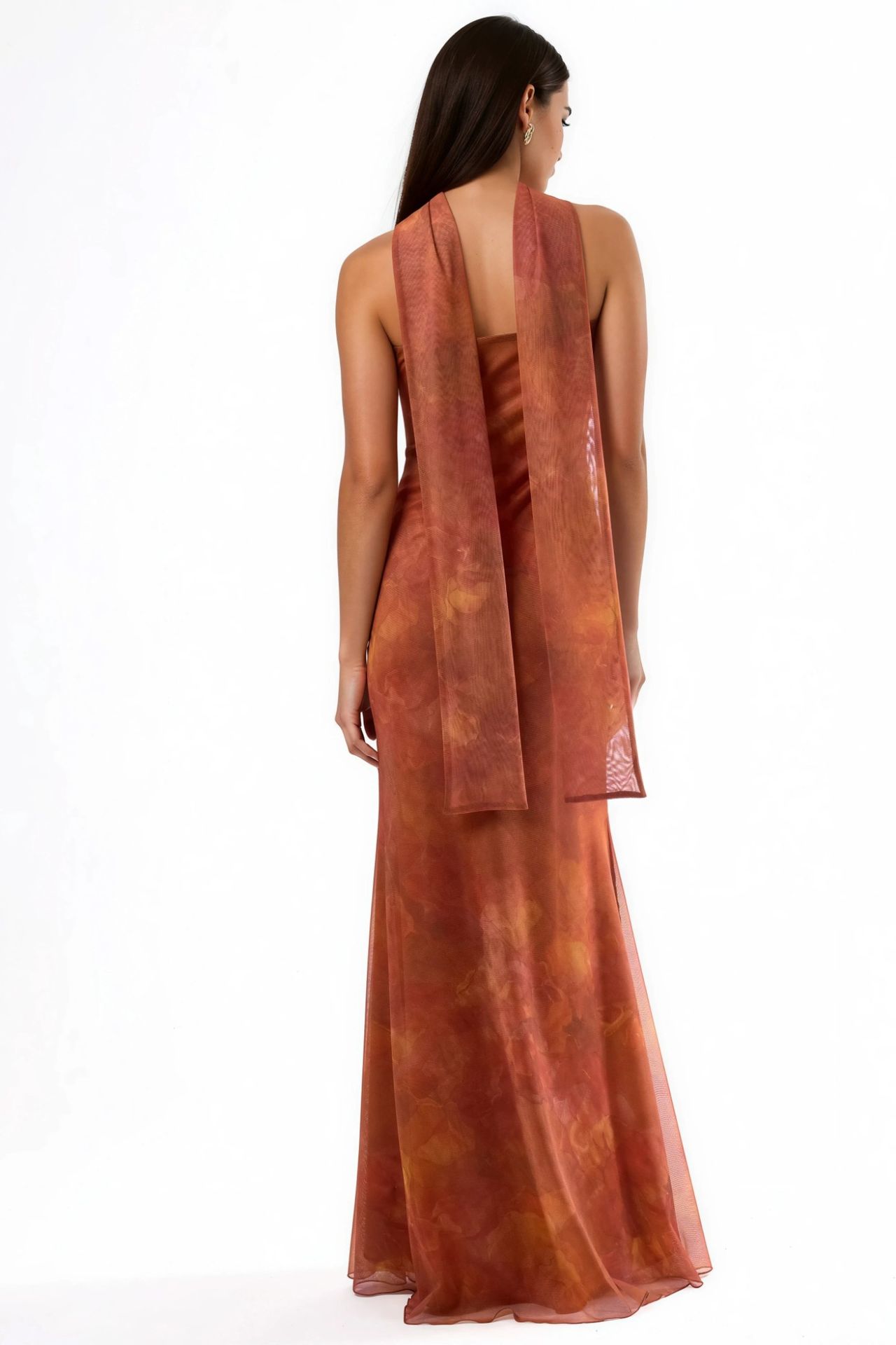Strapless Flowering Bodycon Maxi Dress 4
