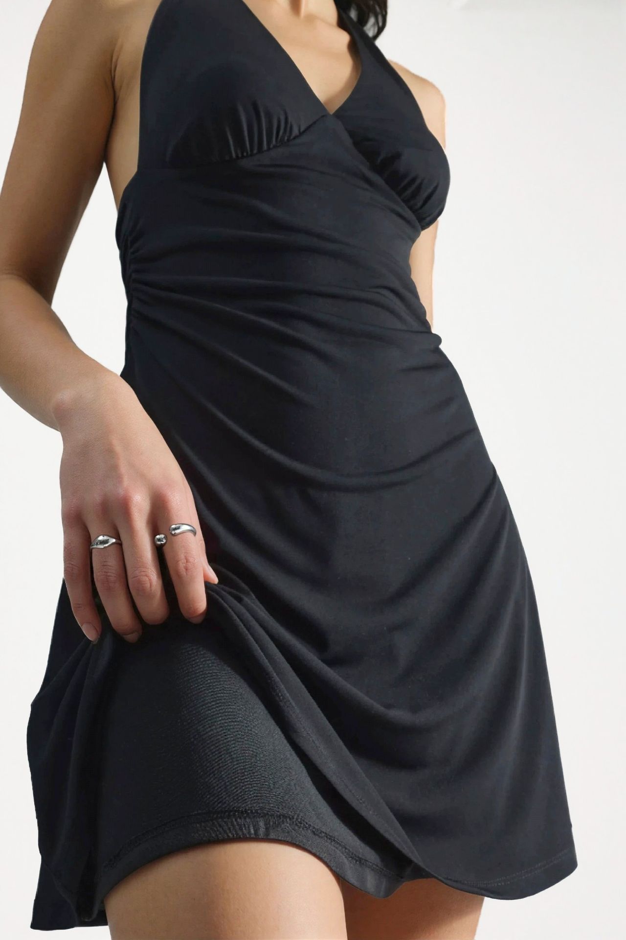 Halter Collar Mini Dress 8