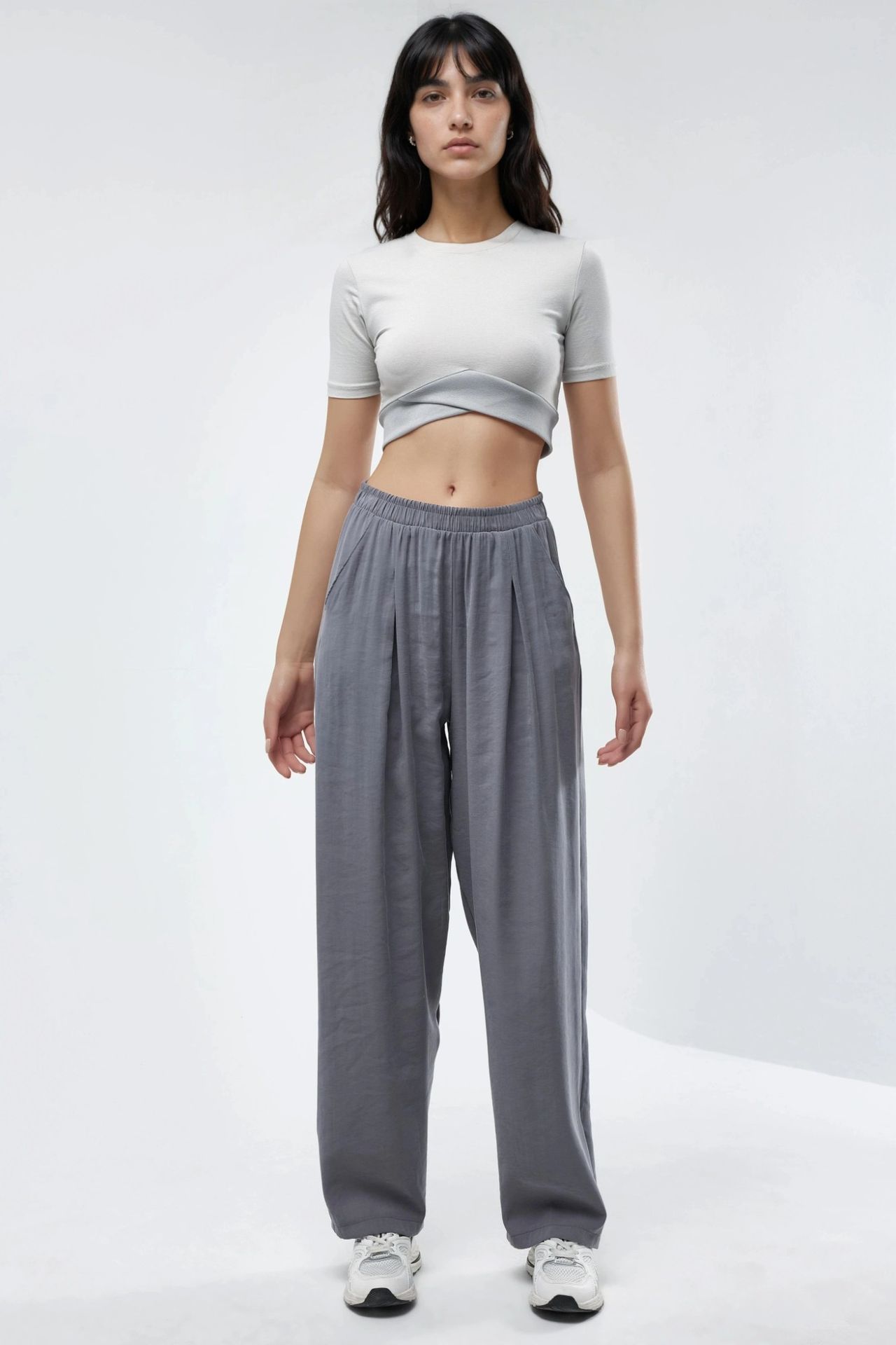 BUSEM Wide Leg Pleated Pants 8