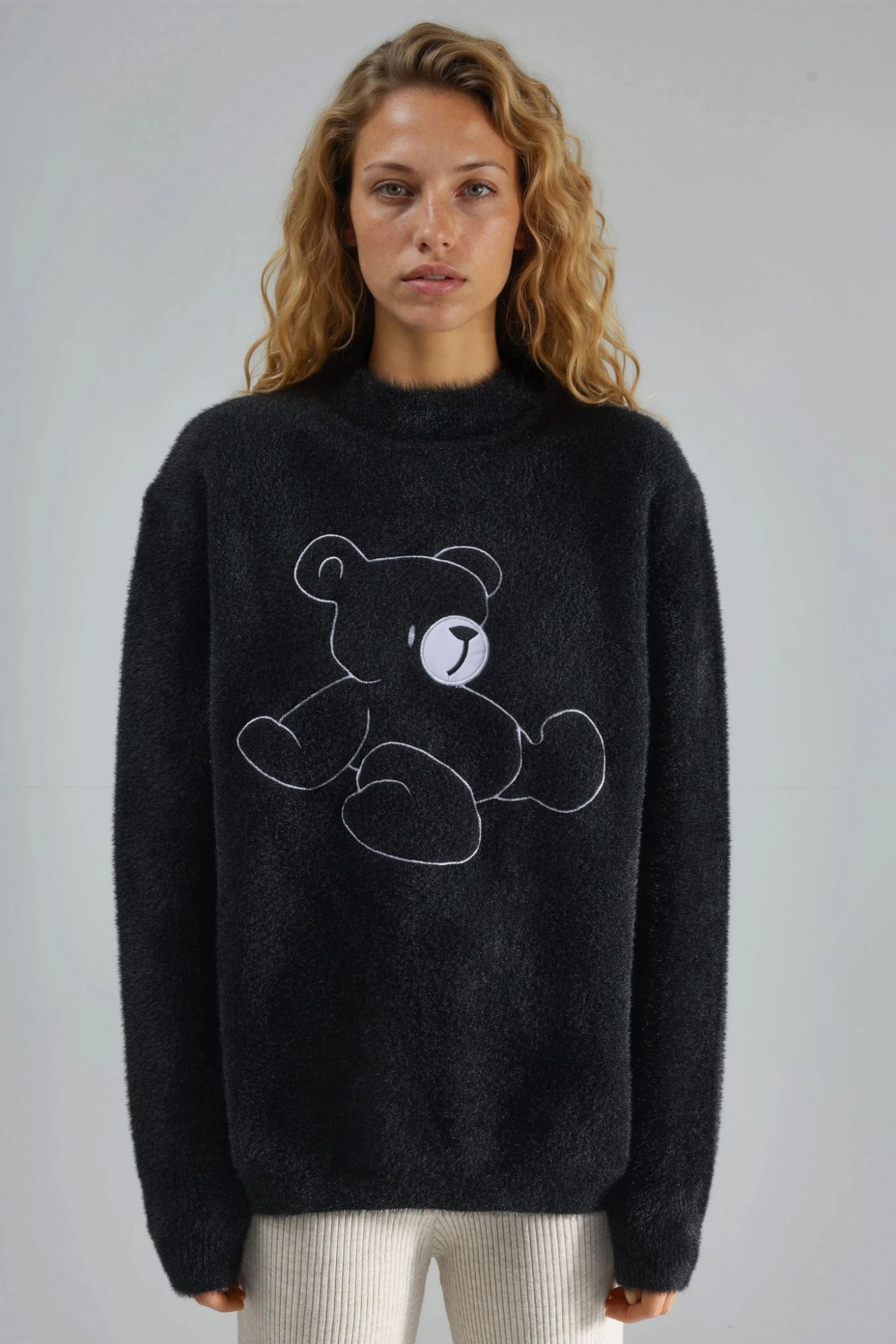 MY FASHION Oversize Teddy Bear Plush Sweater 7