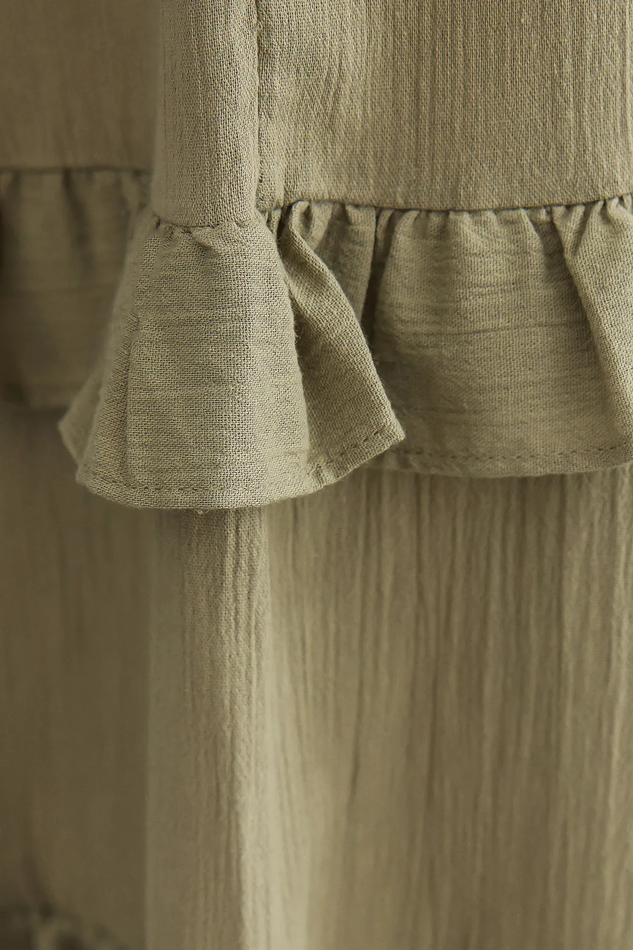 High-Waist Wide-Leg Linen Trousers with Tassel-Hem