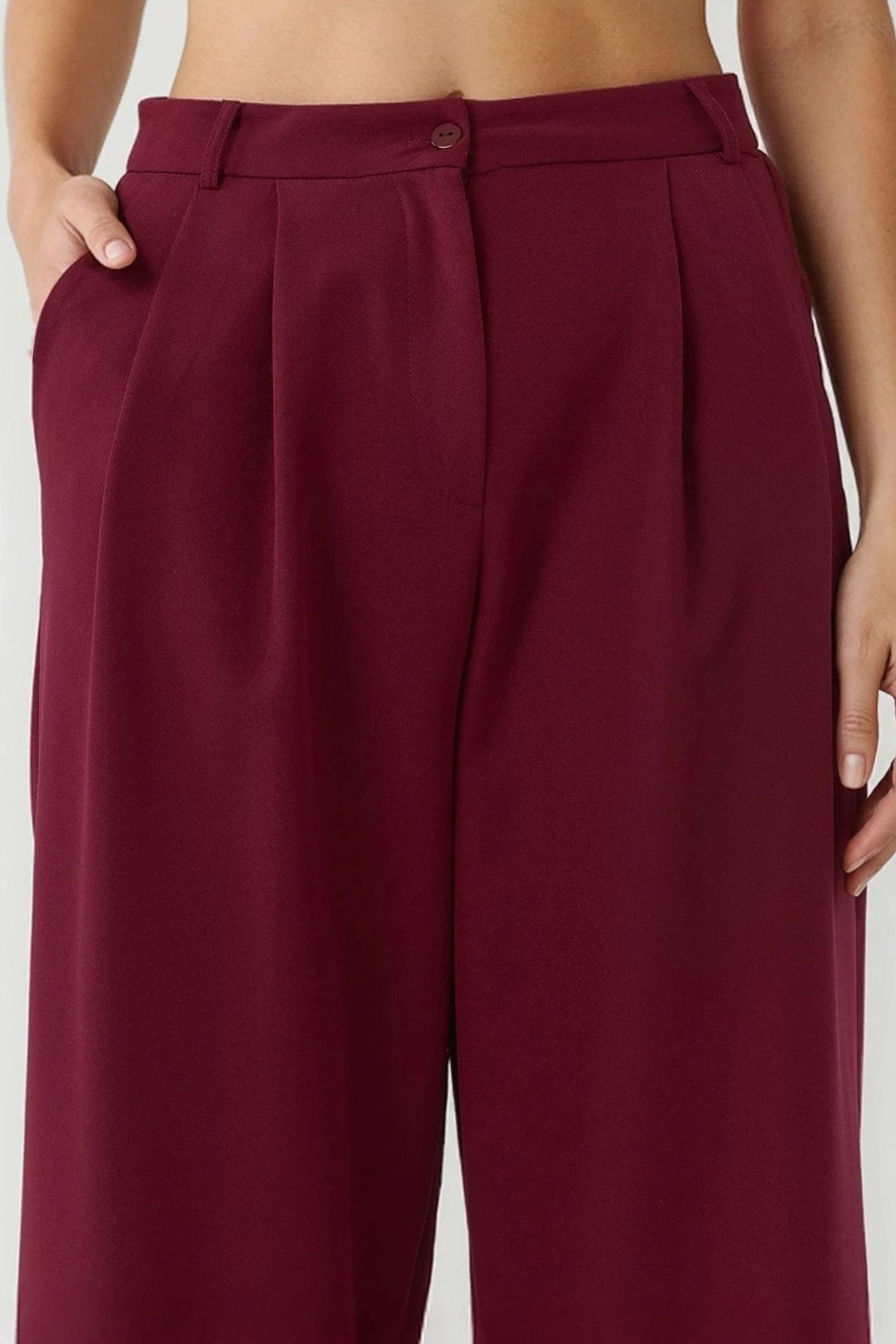 High Waist Pleated Palazzo Pants 6