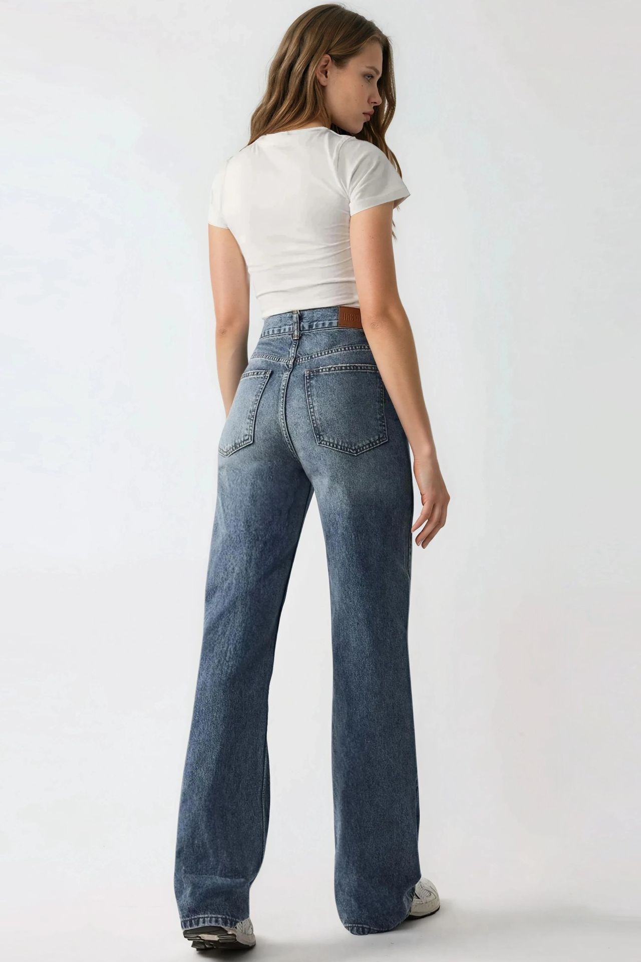Normal Waist Straight Leg Denim Jeans 3