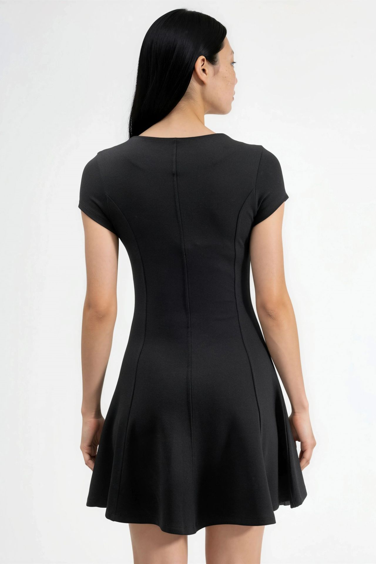BUSEM Short Sleeve Mini A-Line Dress 3