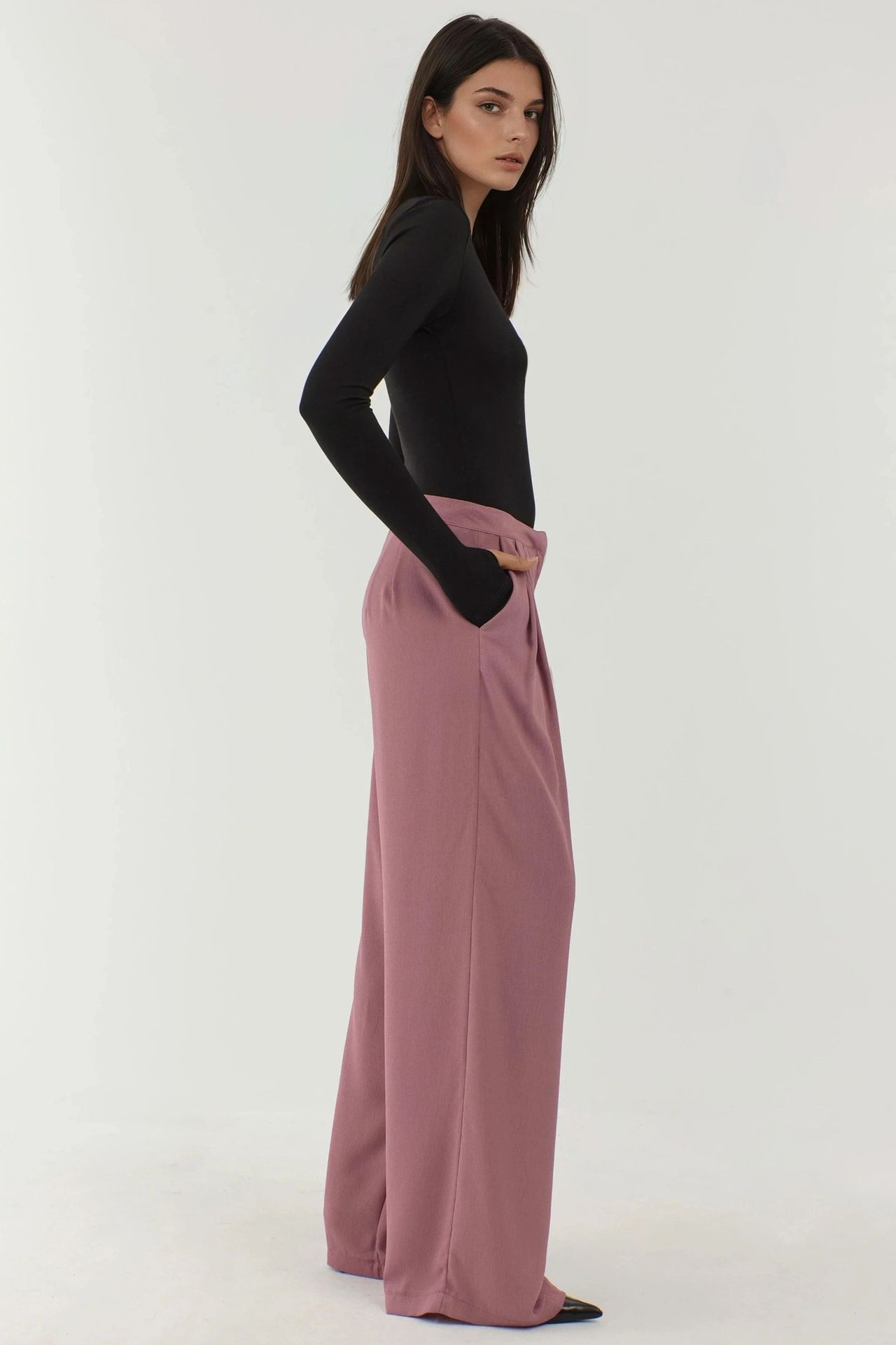 Pleated Wide Leg Palazzo Pants 2