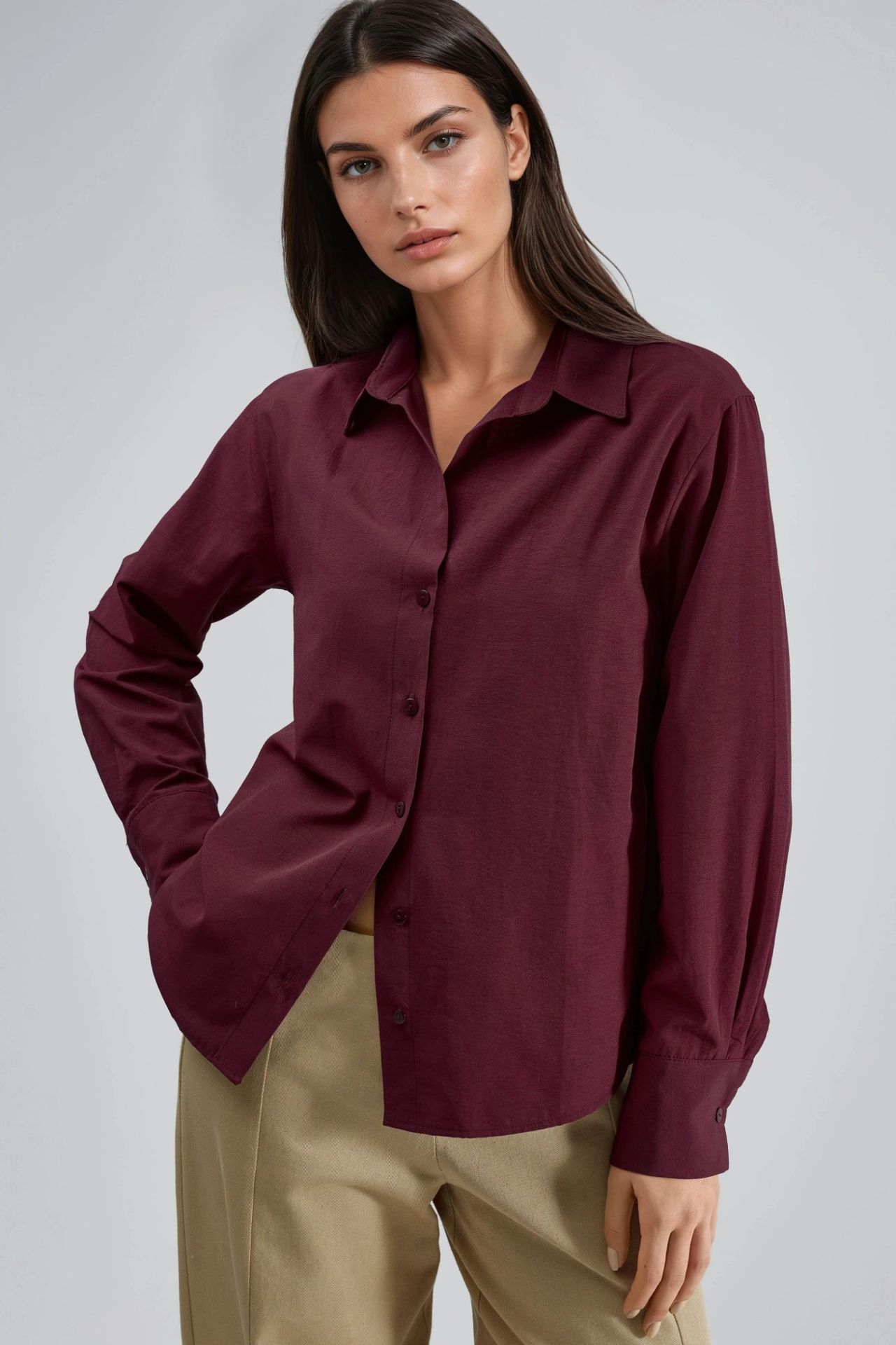 BUSEM Button-Up Relaxed Fit Shirt 1