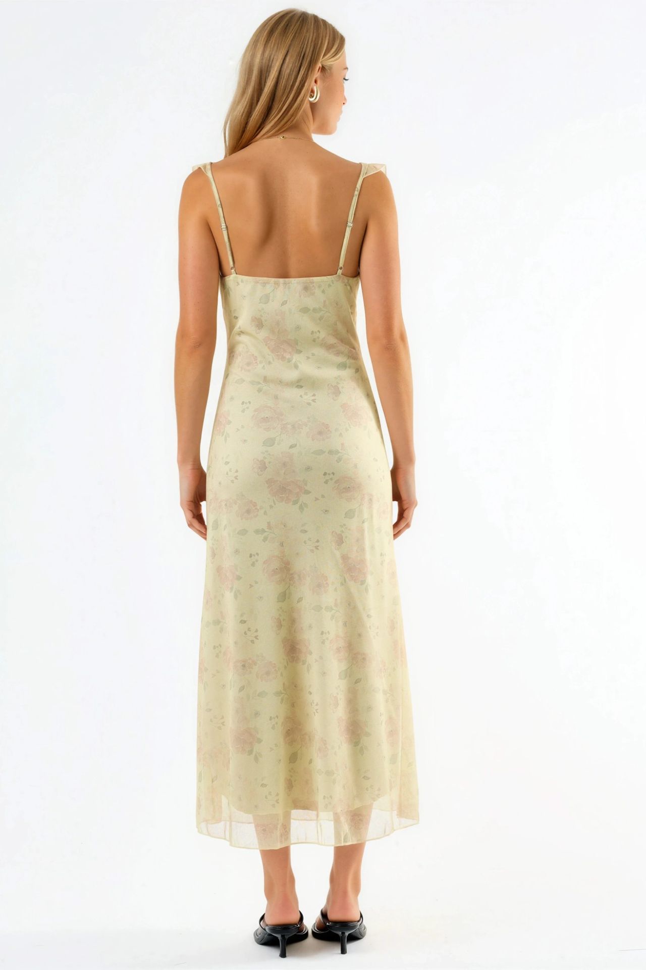 Floral V-Neck Midi Dress 4