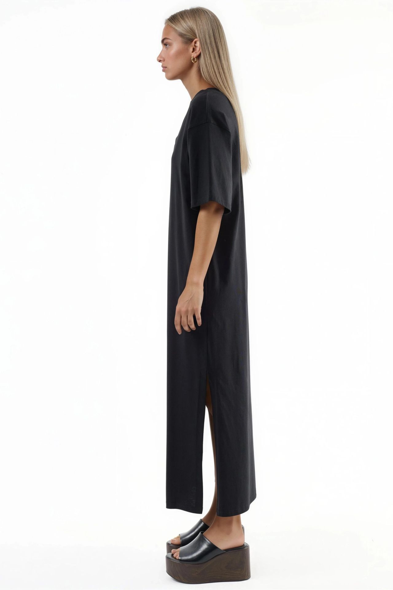 BUSEM V-Neck Loose Fit Midi Dress