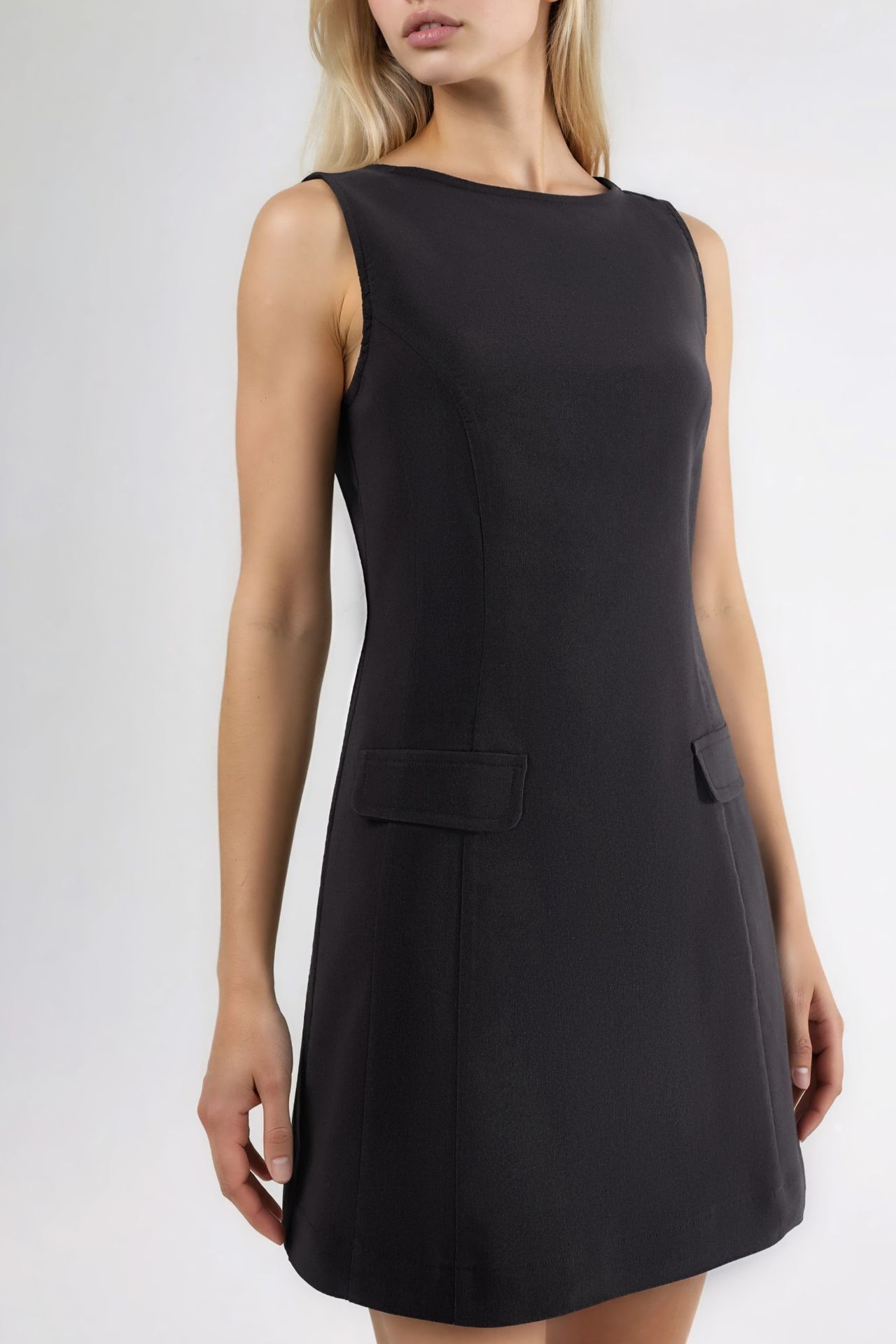 Mini Bengalin Dress with Pocket Detail 6