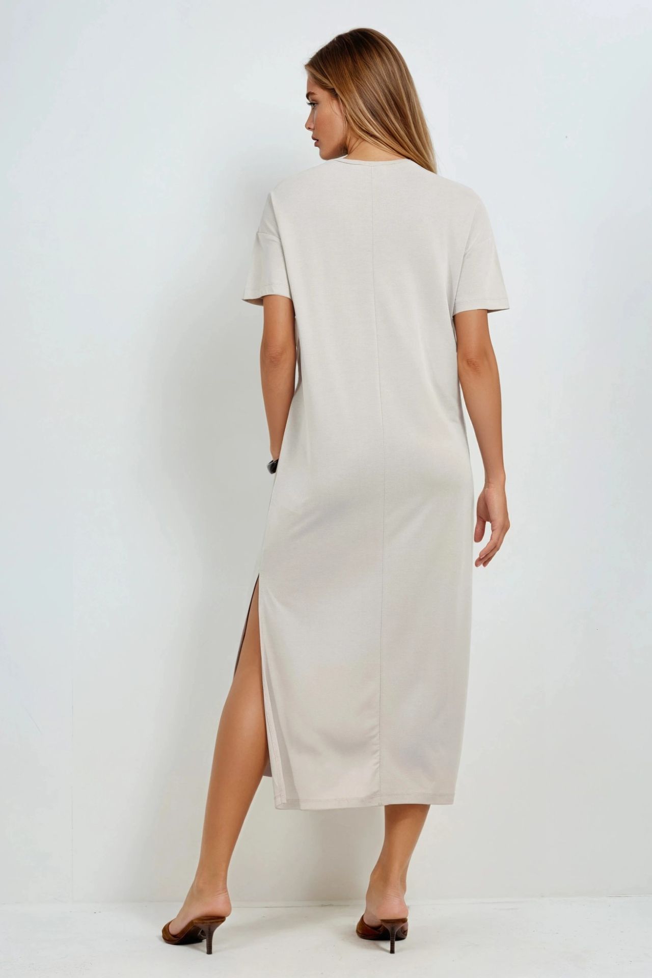 BUSEM Loose Fit Midi Dress with Slit 3