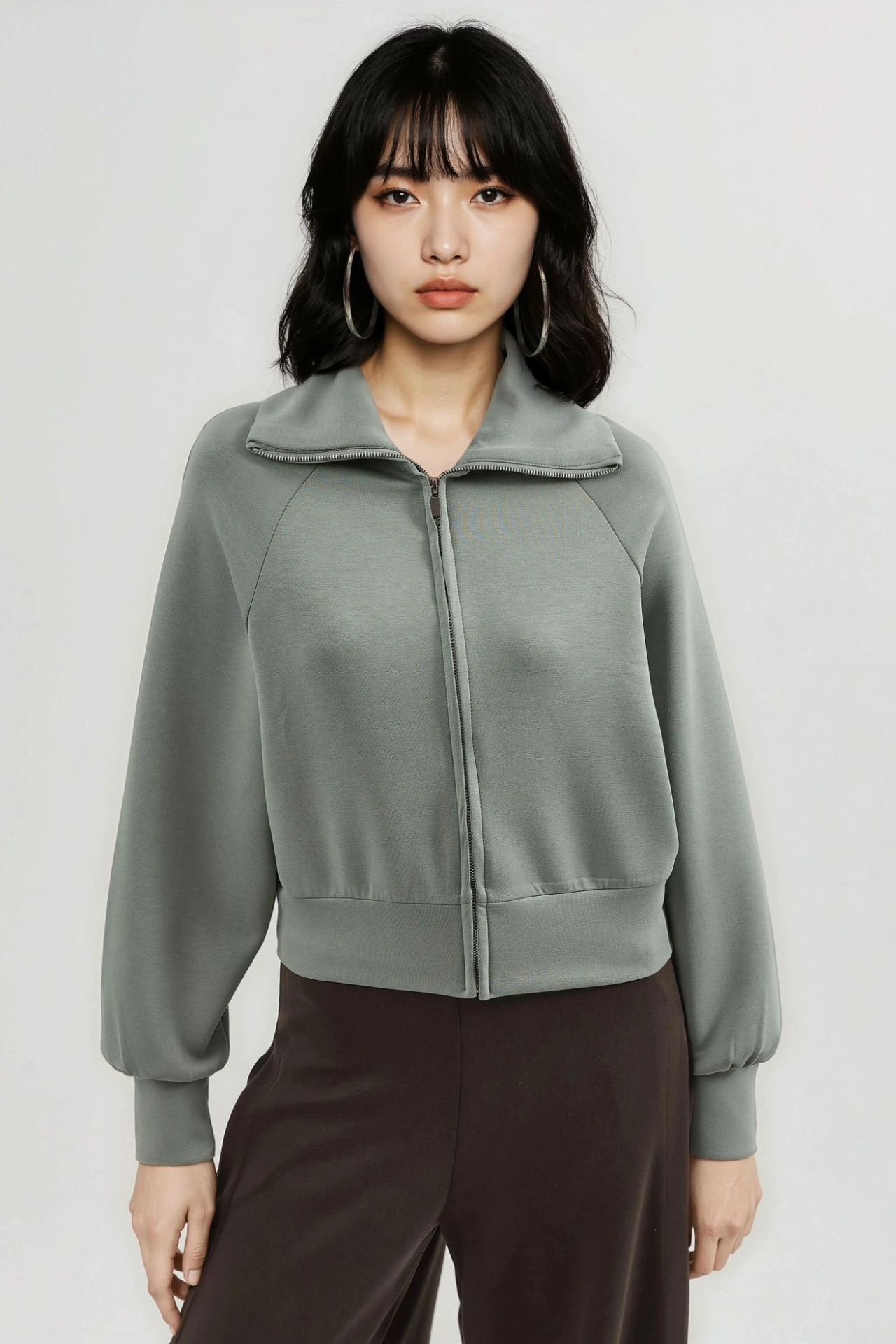BUSEM Relaxed Fit Zippered Sweatshirt 7