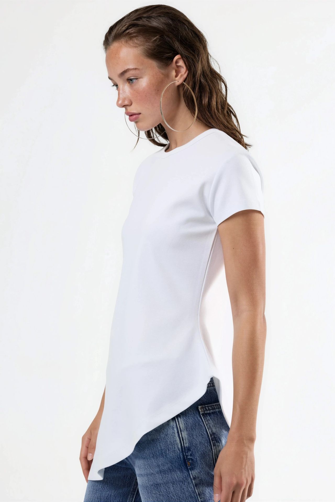BUSEM Long Cotton-Blend Crew Neck T-Shirt 4