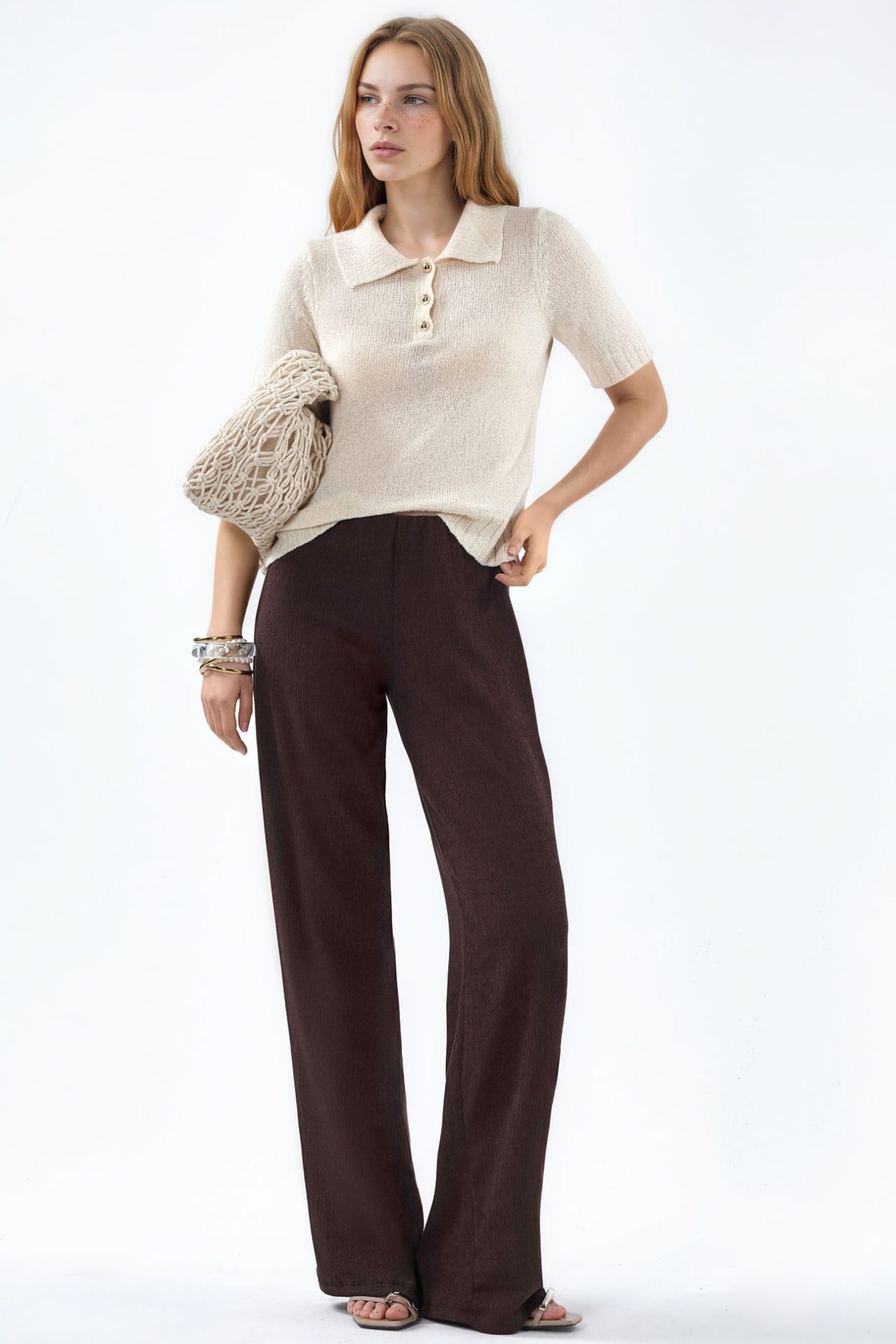 BUSEM High-Waist Straight-Leg Crepe Trousers with Slit 5