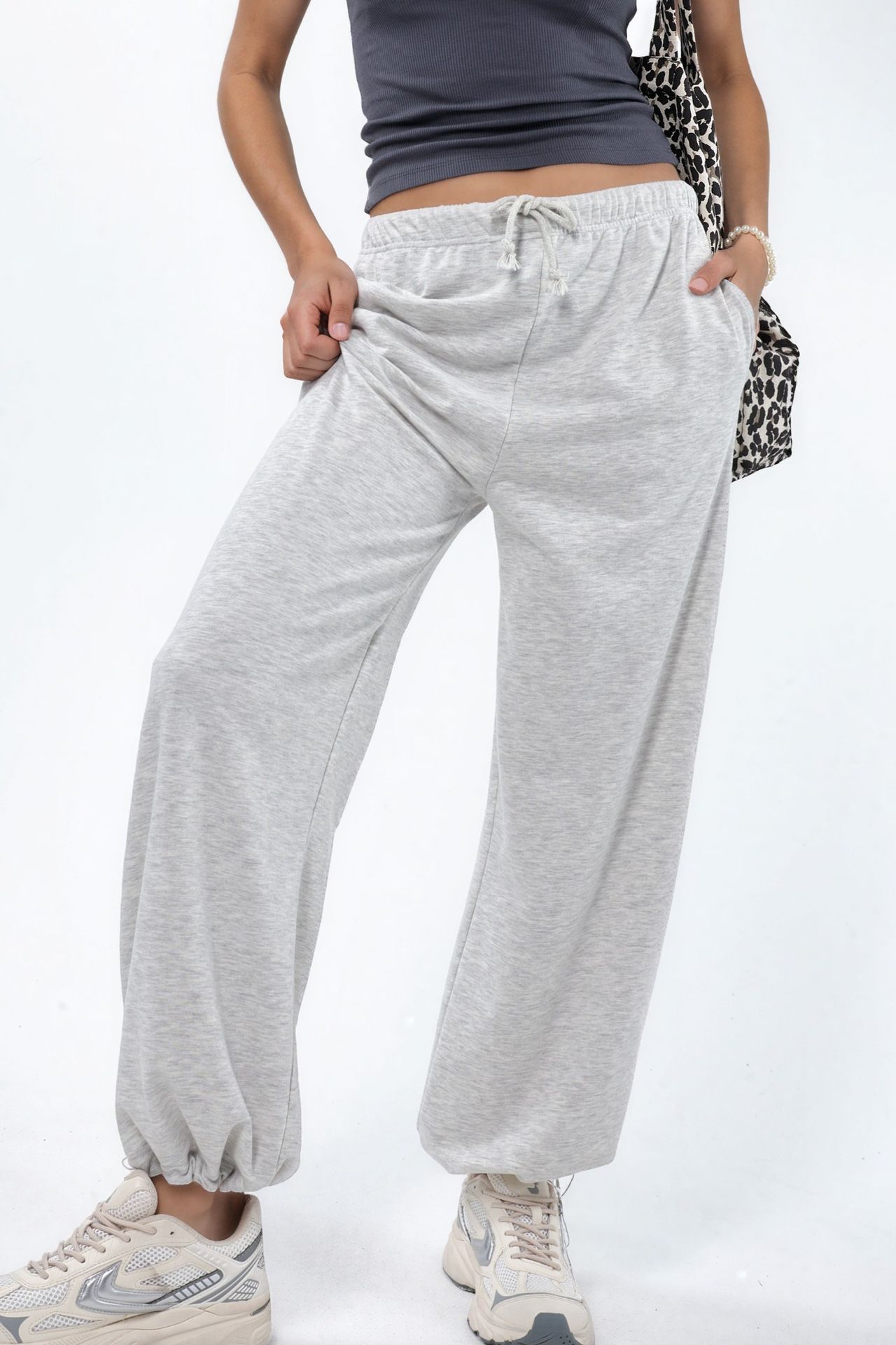 BUSEM Women's Cotton-Blend Straight-Leg Sweatpants 2