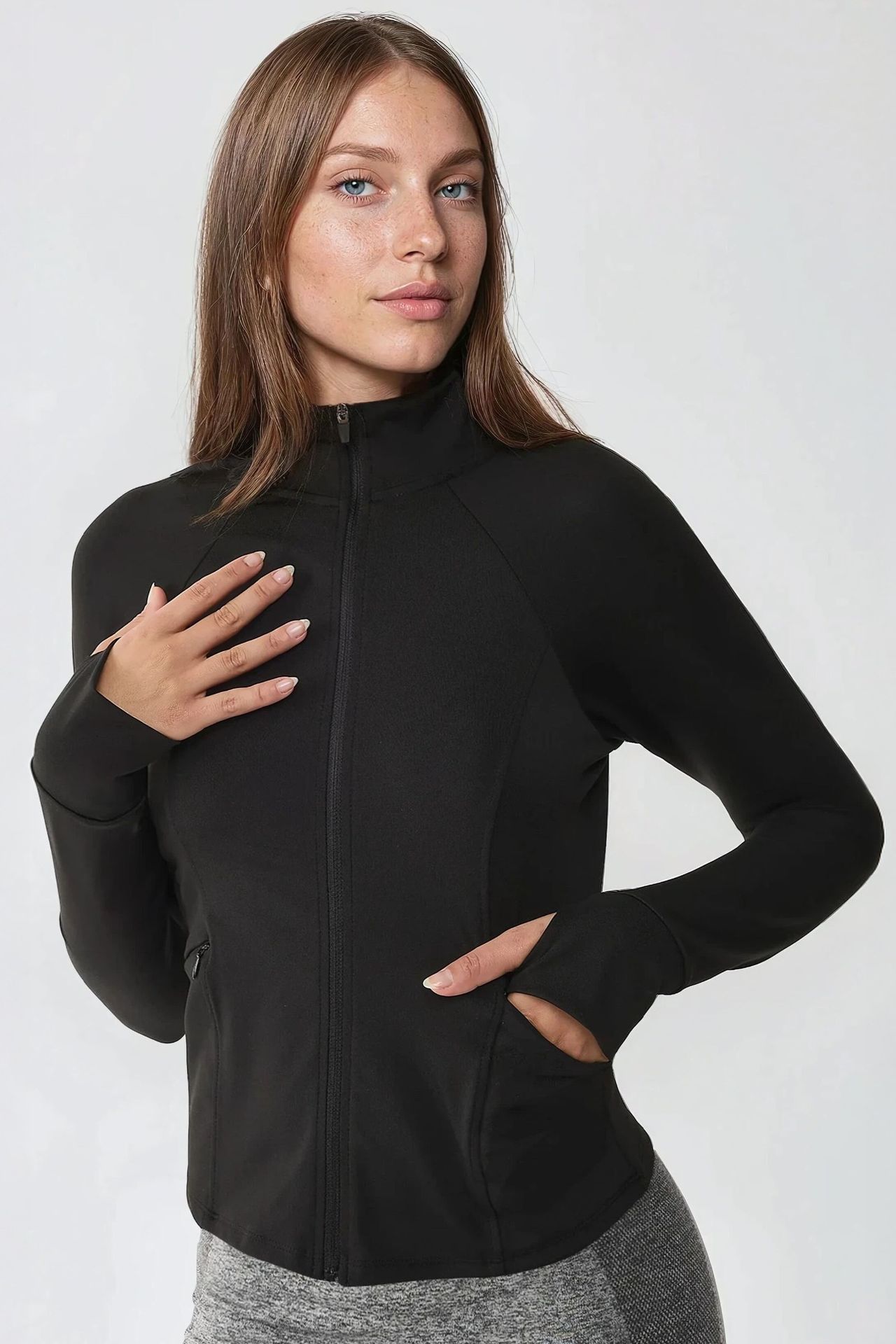 Fitted Knitted Turtleneck Active Top 1