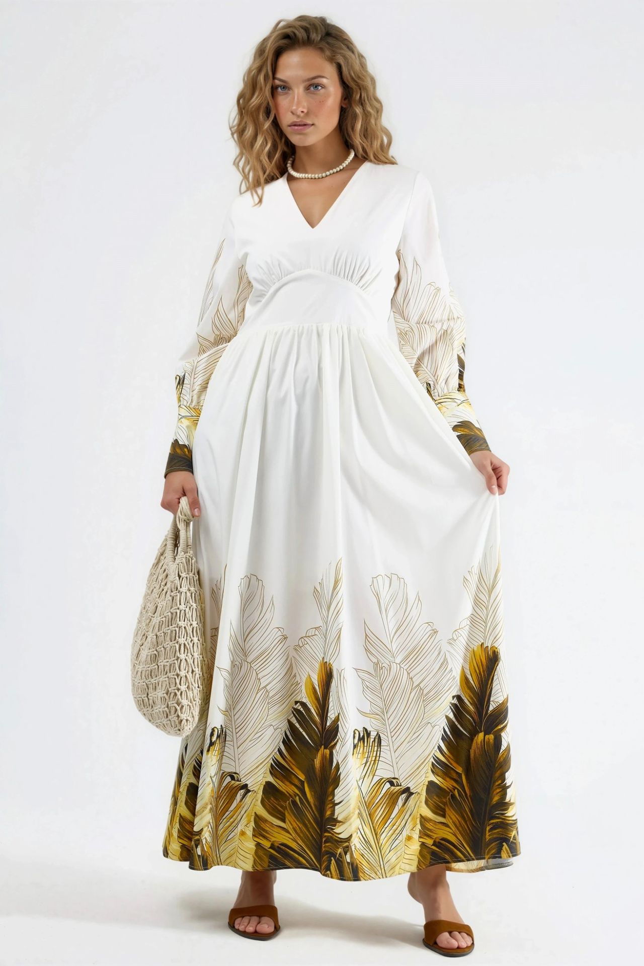 MSN Tropical Floral Print Maxi Dress 4