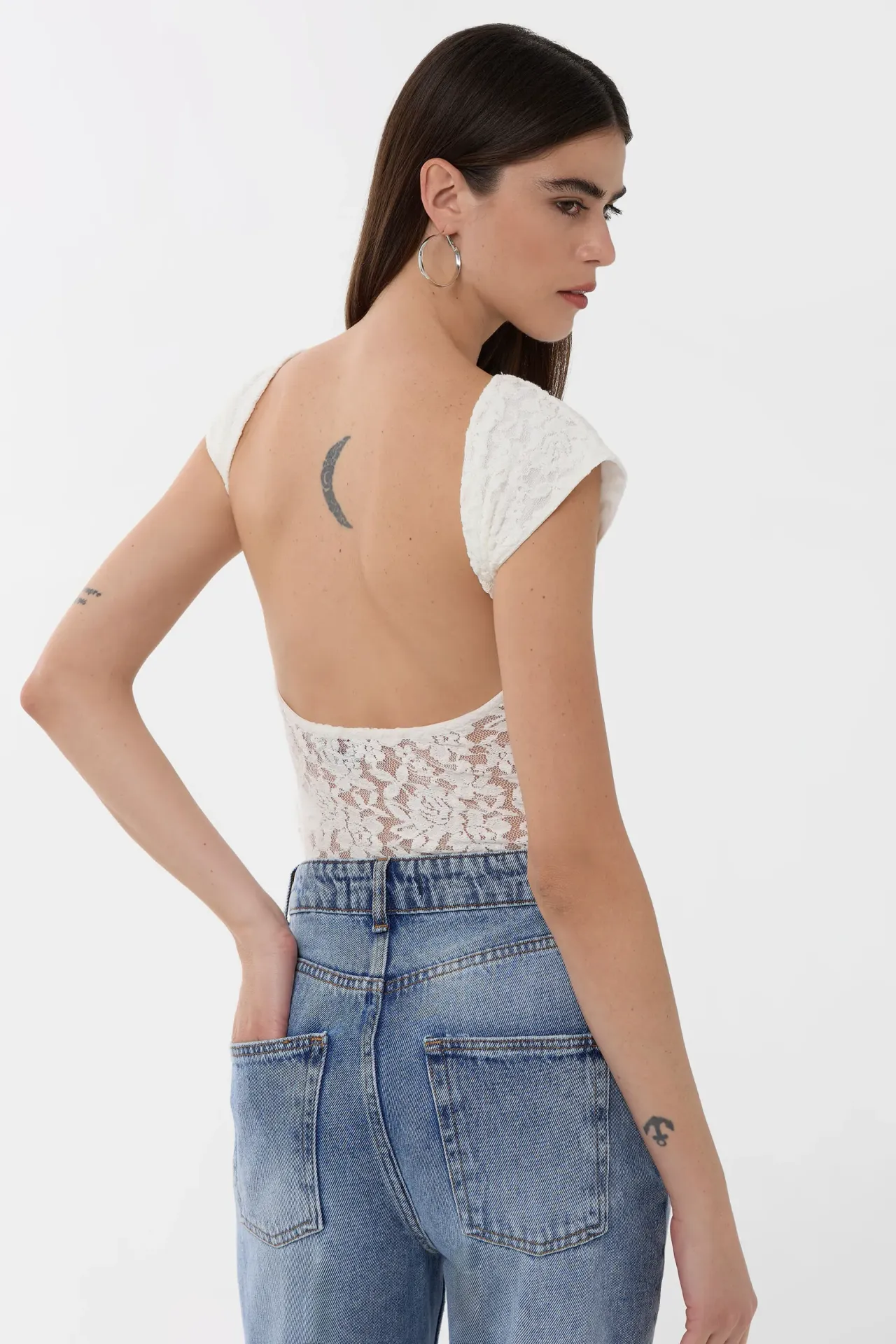 Open Back Lace Top