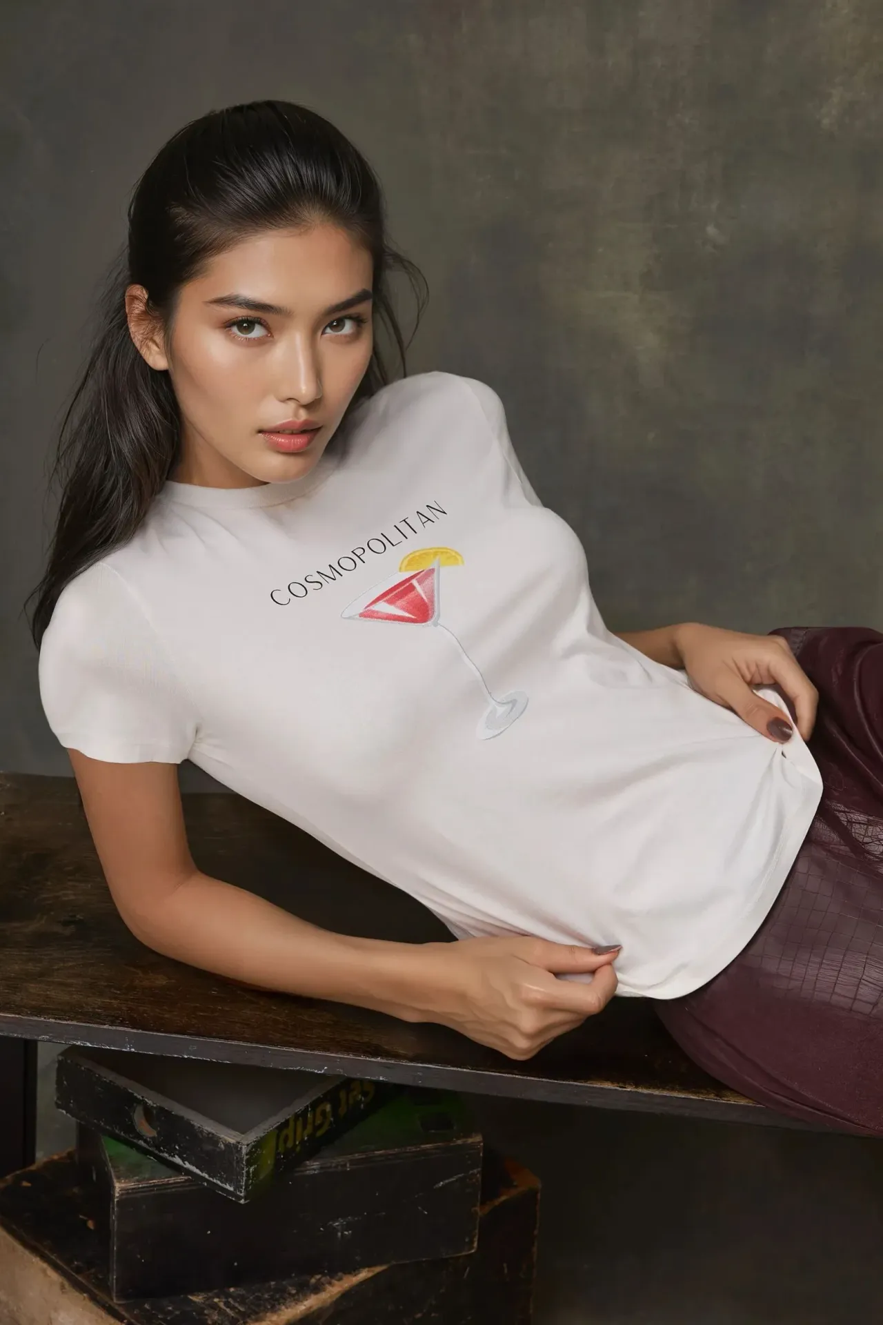 Crew Neck Printed Baby Tee 1