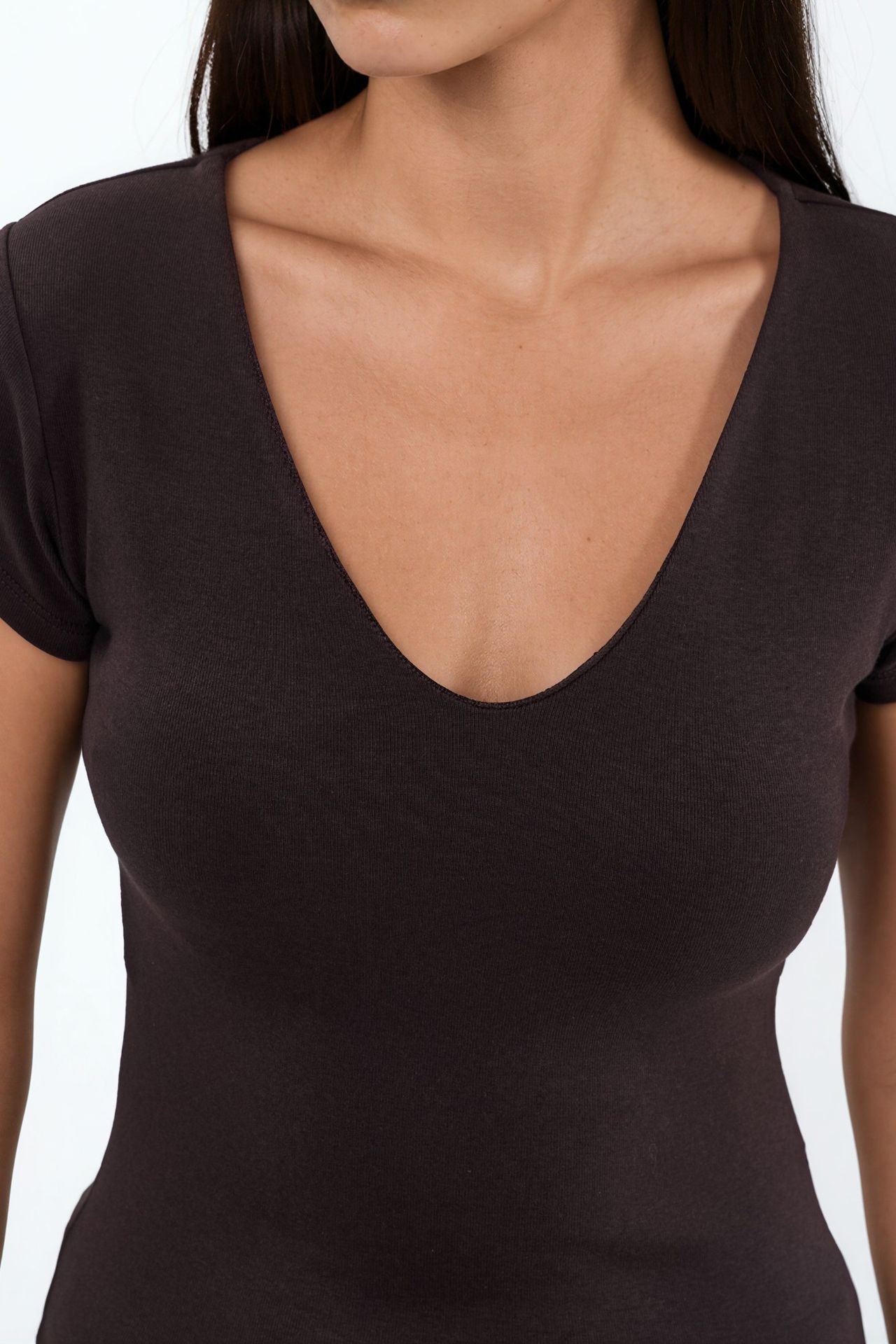 BUSEM V-Neck Modal Cotton Blend Blouse 3