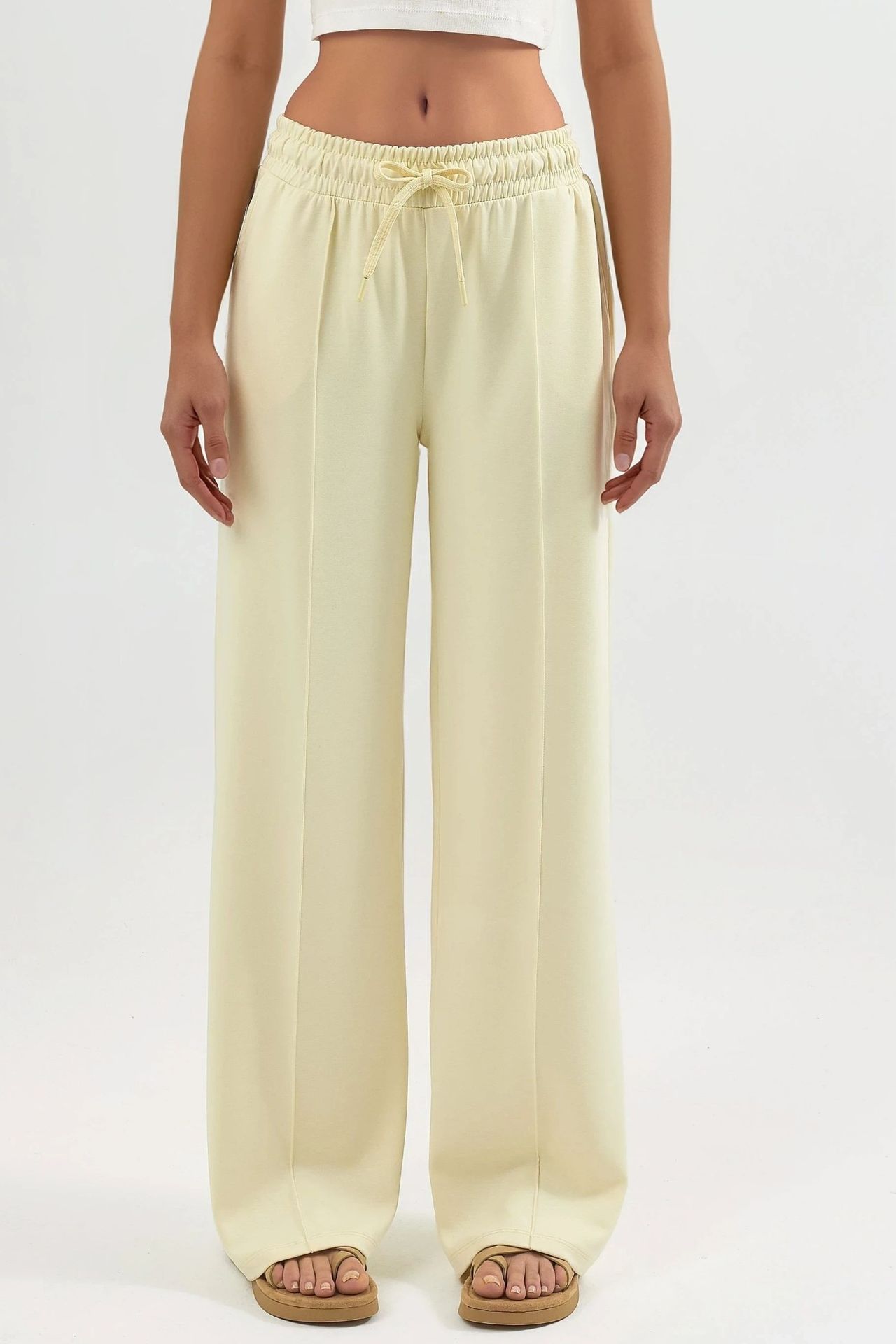 BUSEM Elastic Waist Straight Leg Pants 7