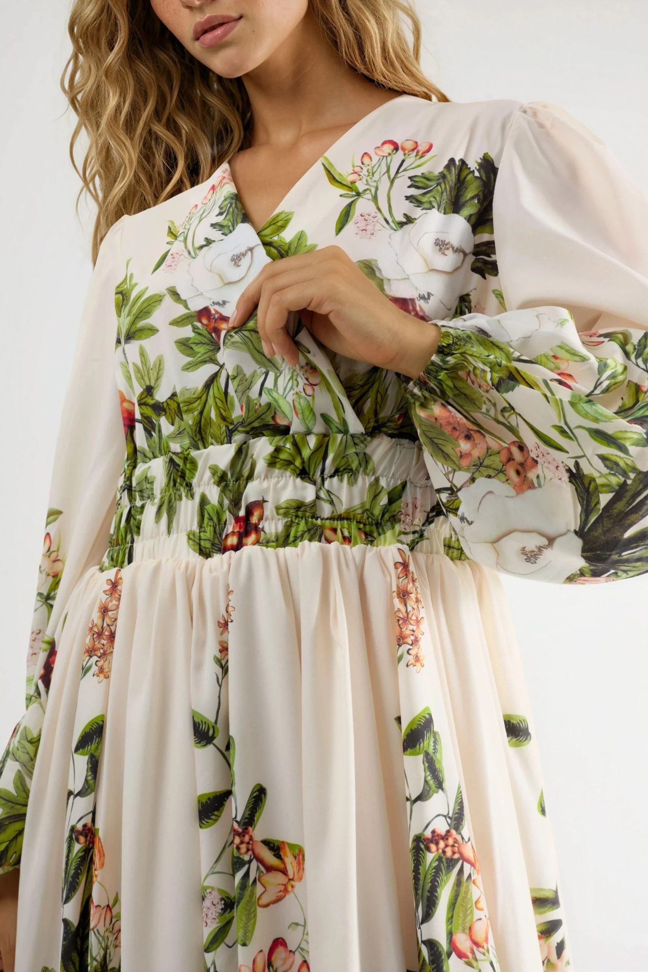 MSN Floral V-Neck Long Sleeve Maxi Dress 6