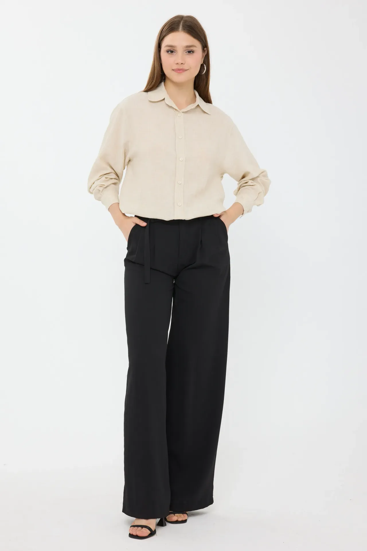 Buttoned Long Sleeve Relaxed Shirt
