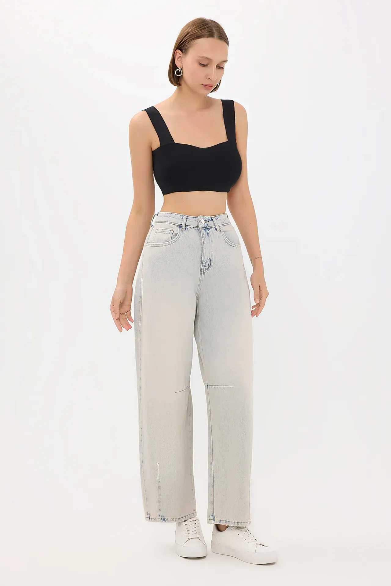 High-Waist Mom Fit Denim Jeans