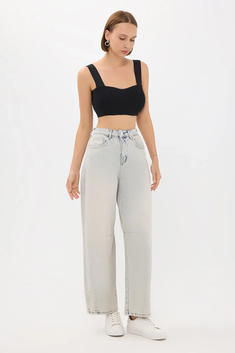 High-Waist Mom Fit Denim Jeans