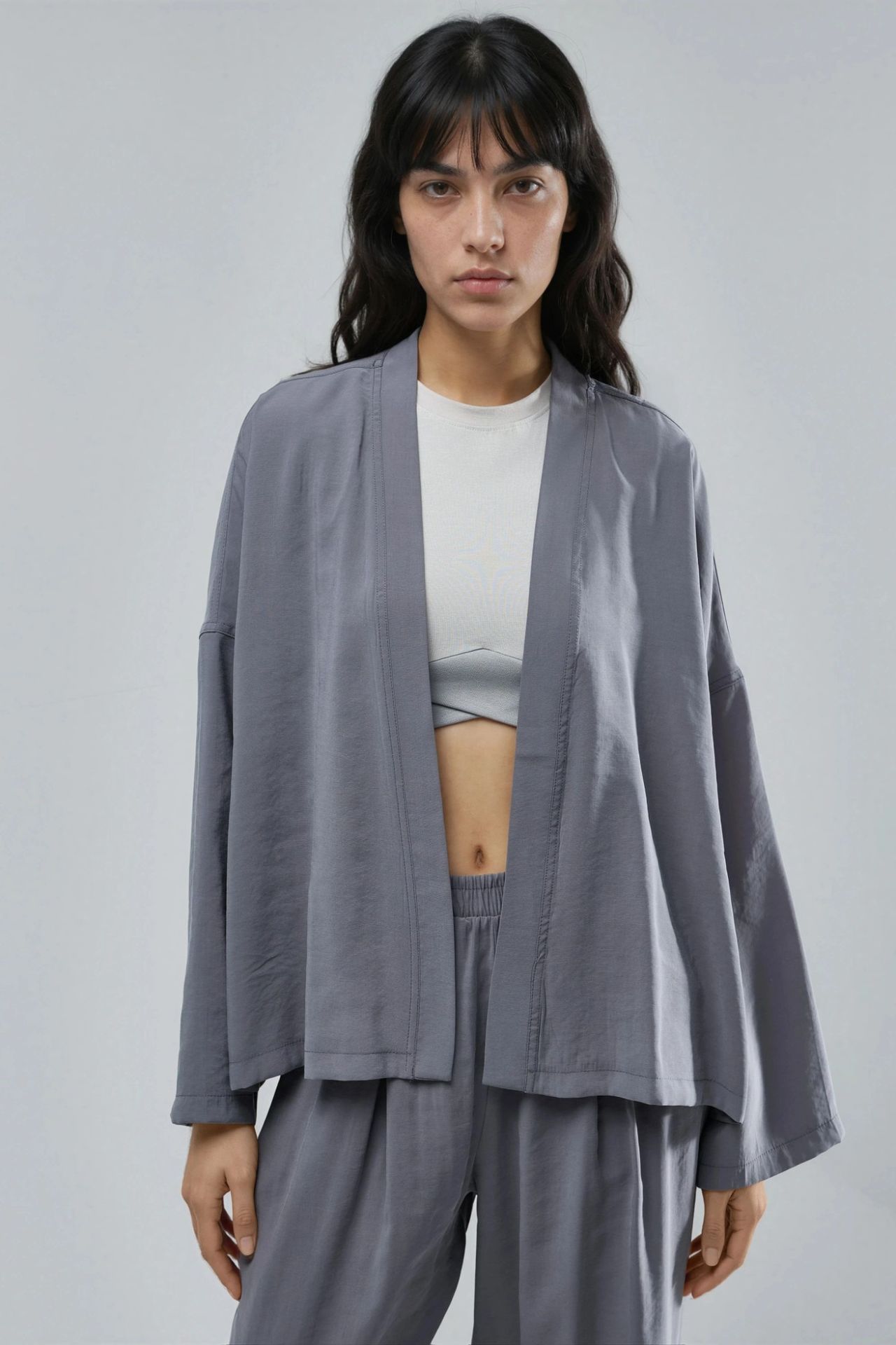 BUSEM Long Sleeve Loose Fit Kimono 5