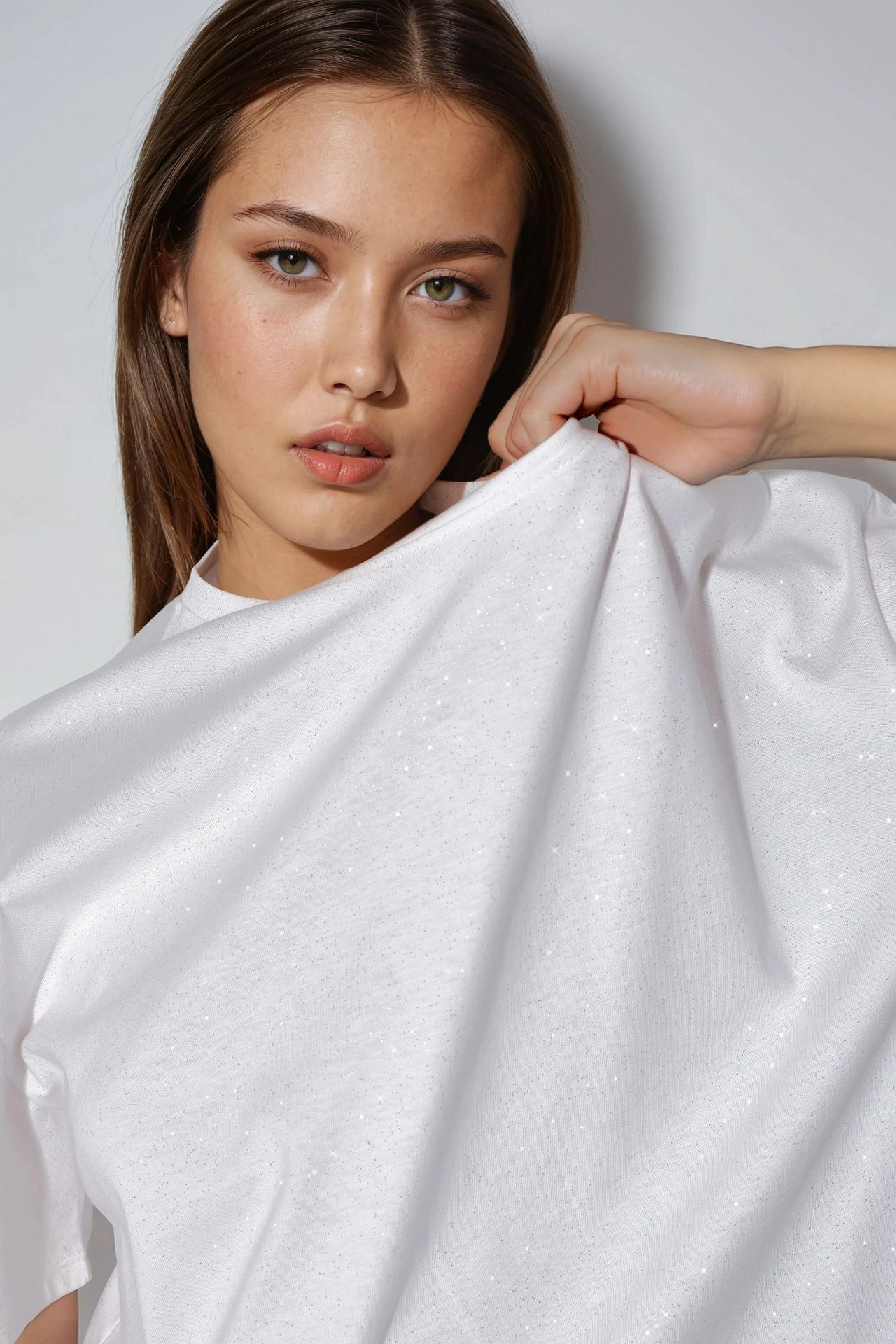BUSEM Sequin Crew Neck Short Sleeve T-Shirt 2