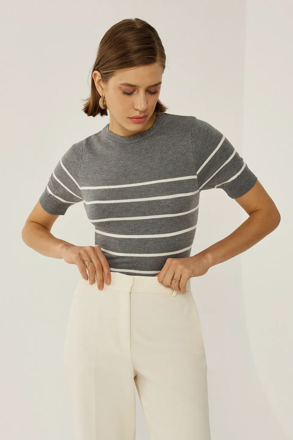 Striped Crew Neck Sweater