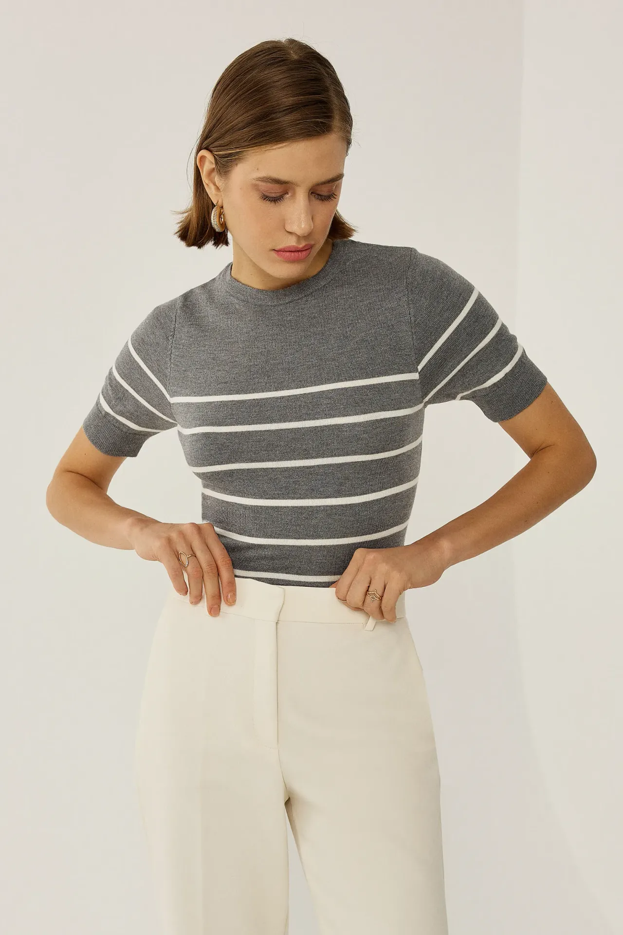 Striped Crew Neck Sweater
