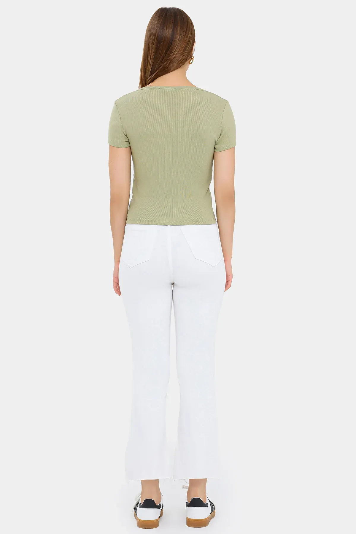 Basic Short Sleeve V-Neck T-Shirt 4