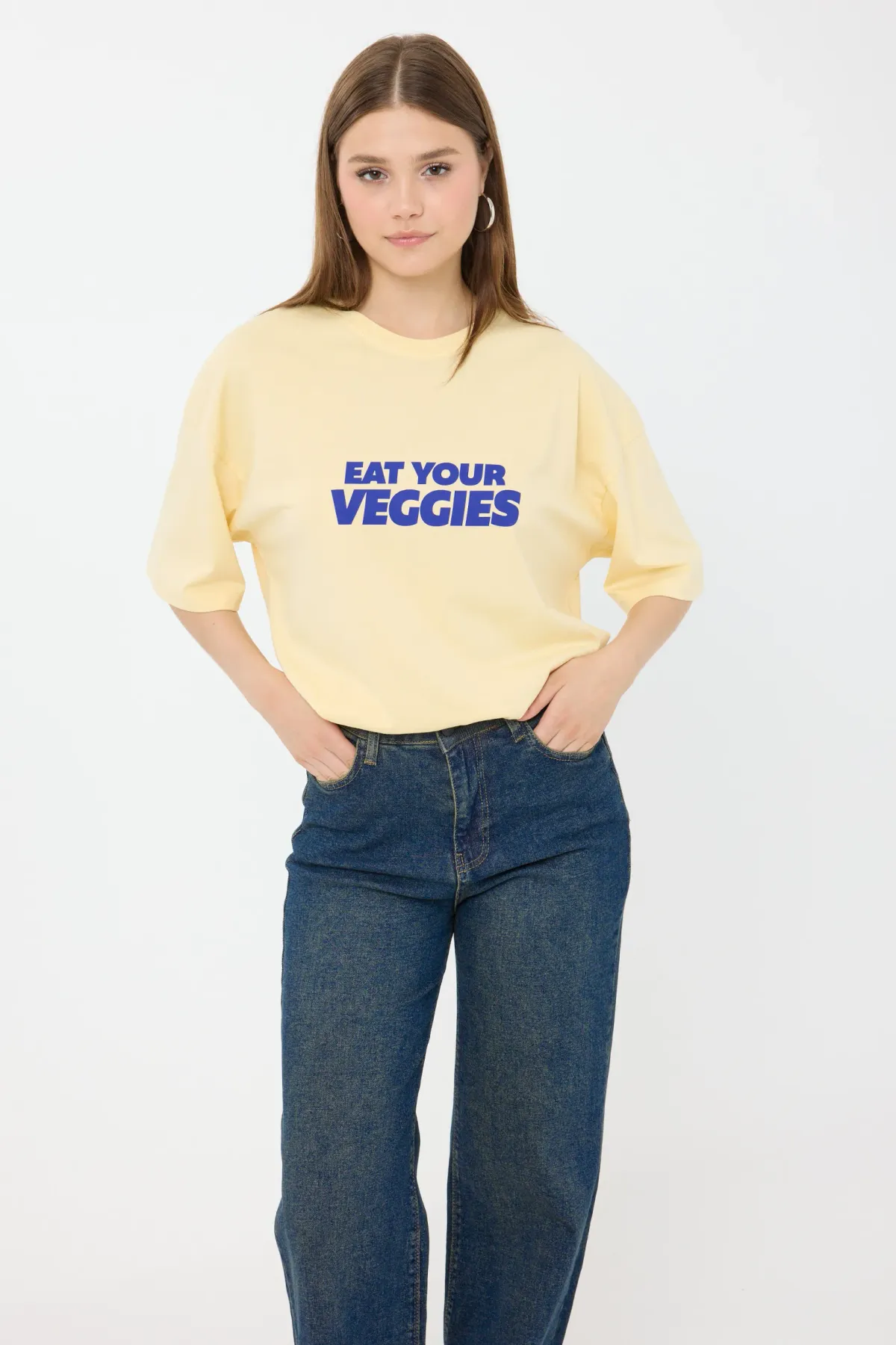 Oversized Round Neck Printed T-Shirt 2