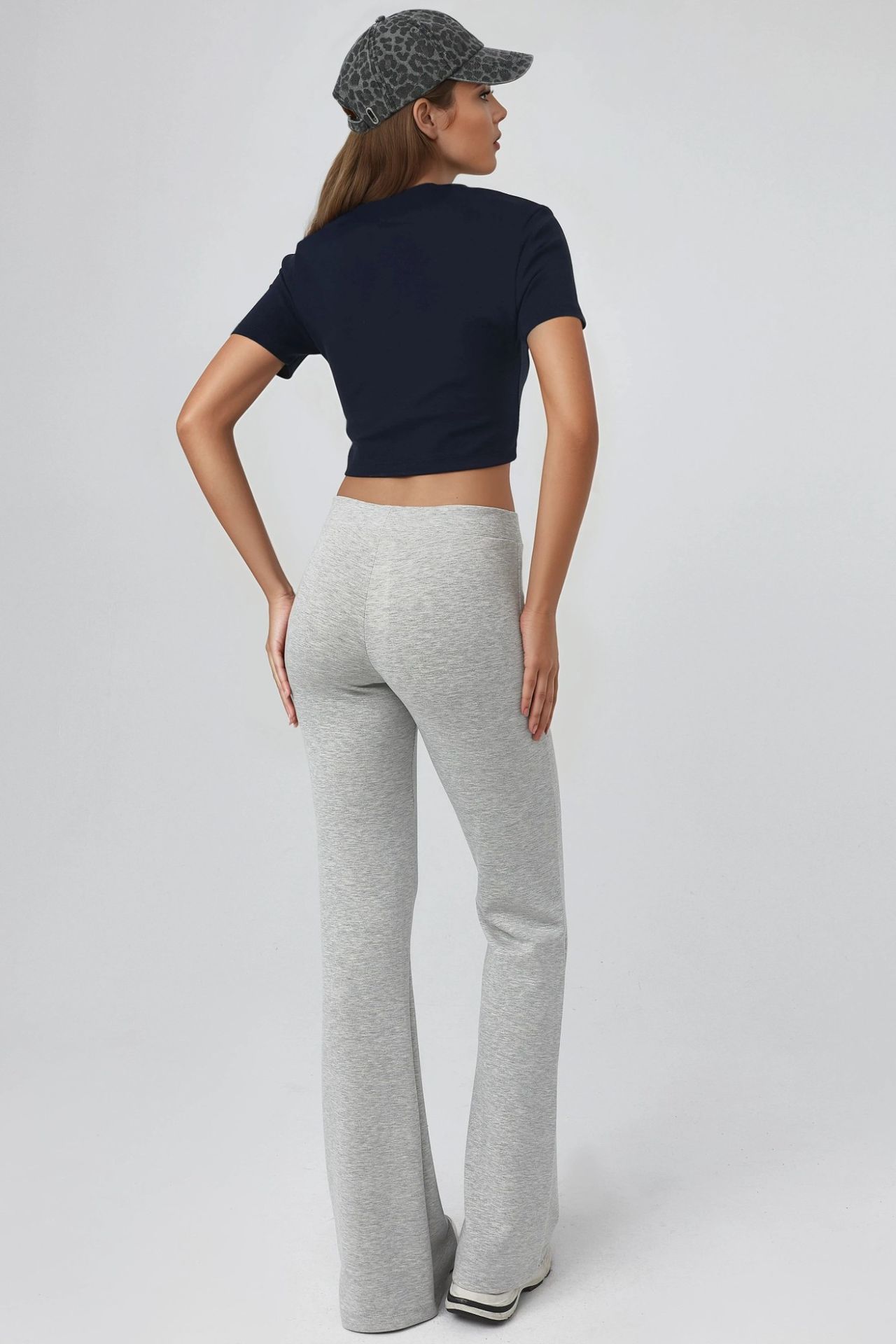 BUSEM Ribbed Elastic Flare Pants