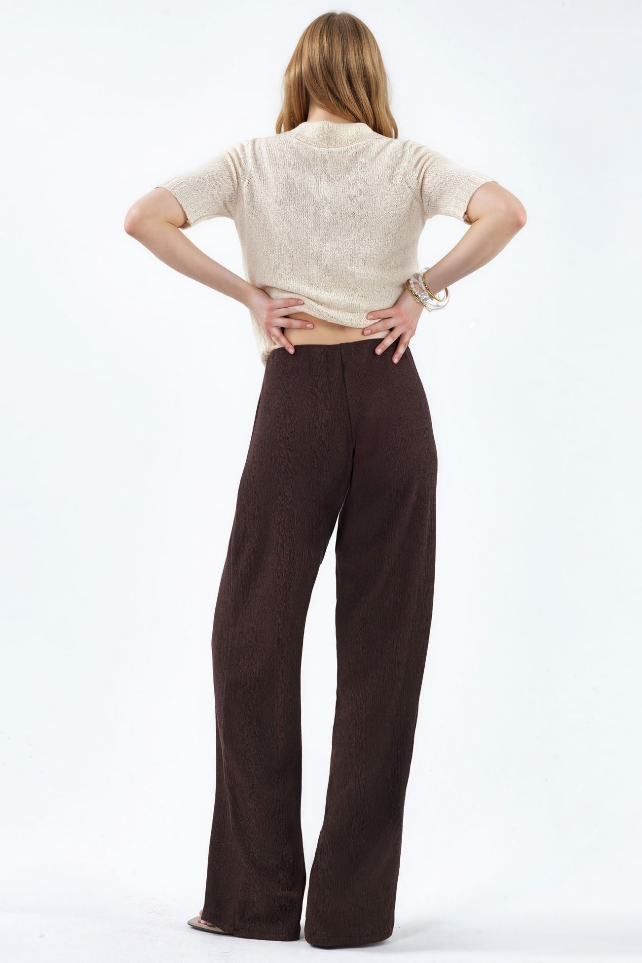 BUSEM High-Waist Straight-Leg Crepe Trousers with Slit 2