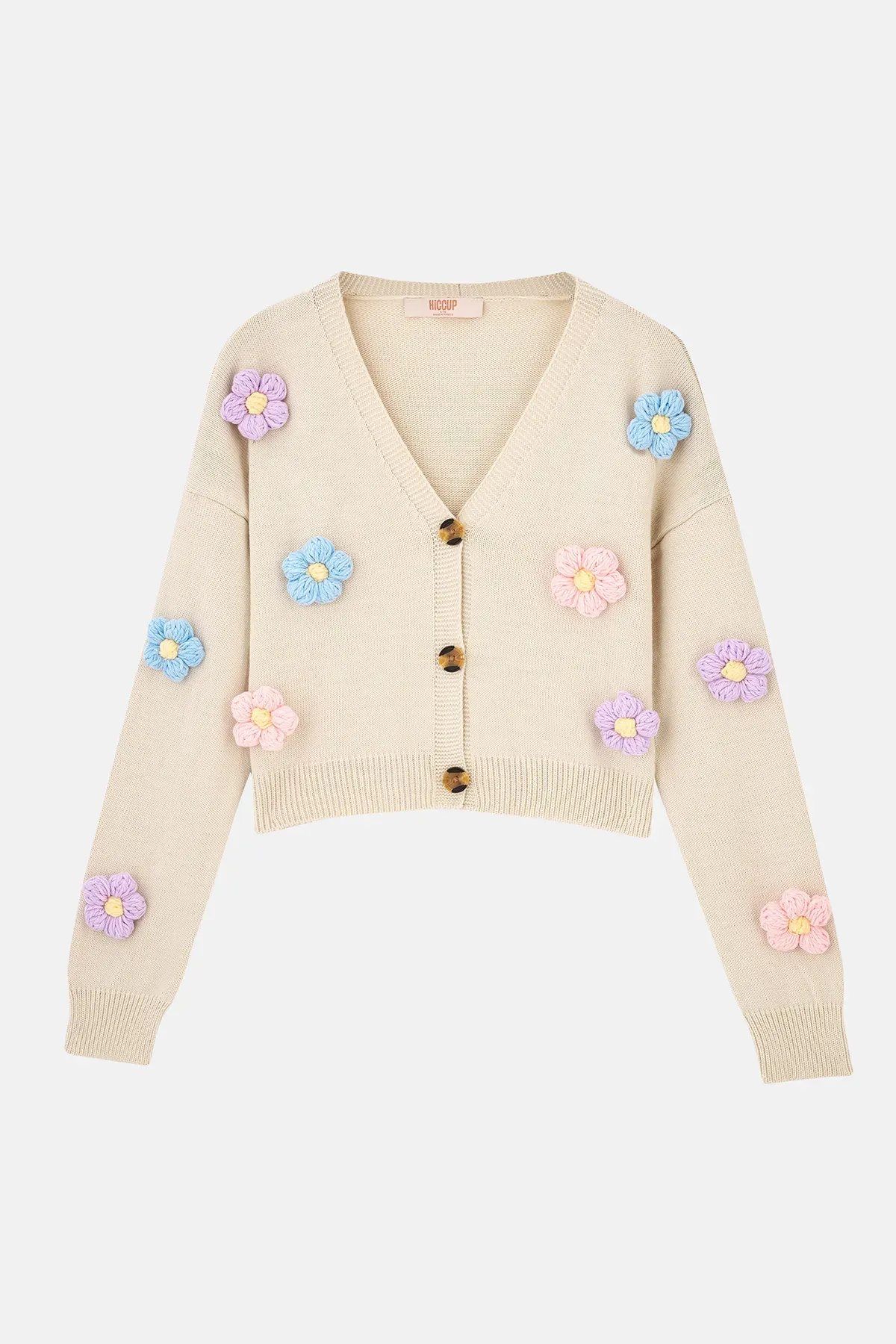 Floral V-Neck Relaxed Fit Cardigan 1