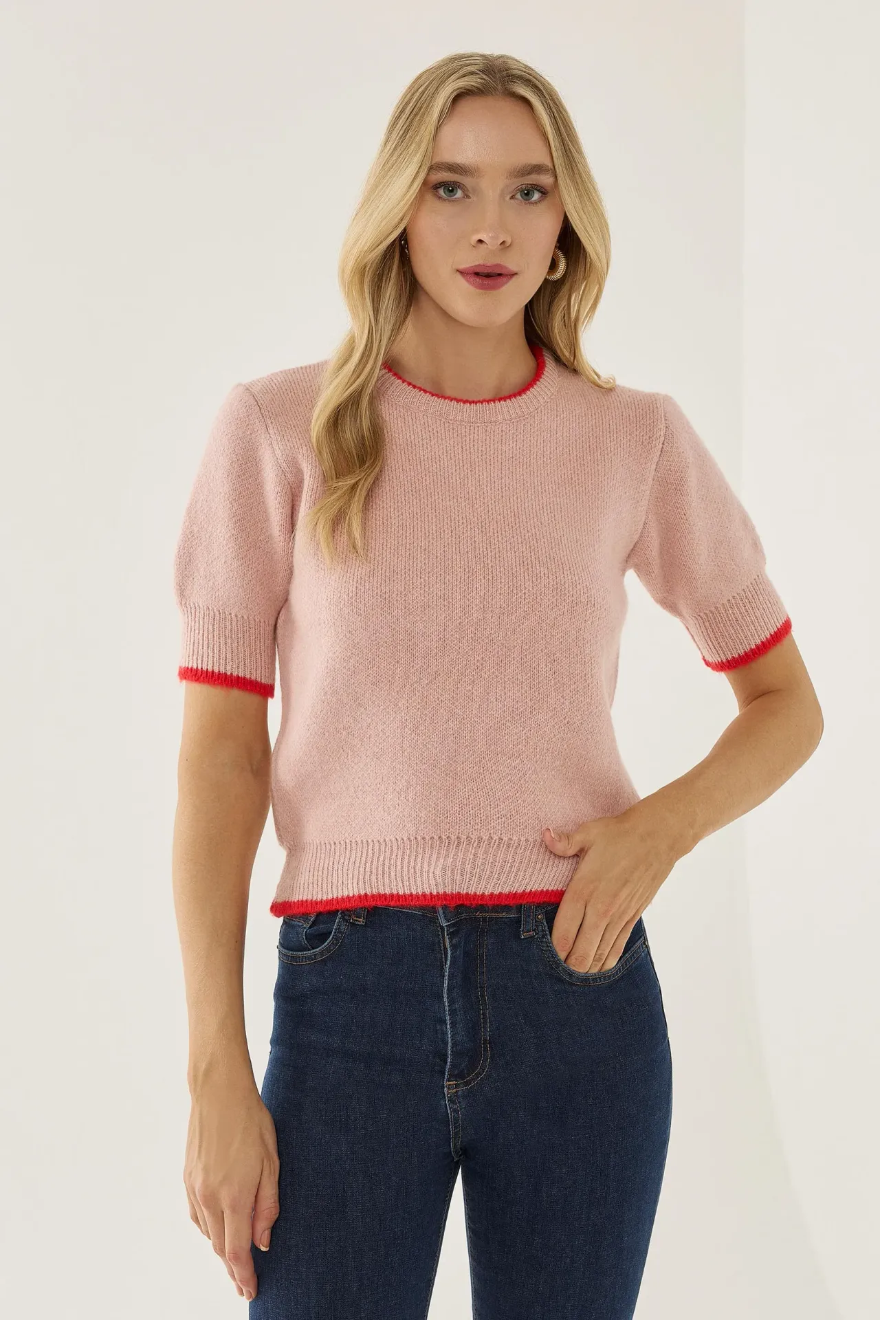 Contrast Knitted Sweater