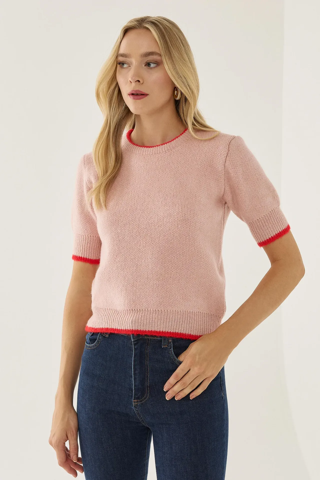 Contrast Knitted Sweater