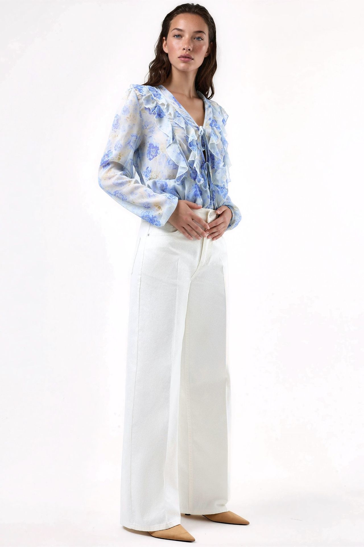 Wide Leg Raw Denim Jeans 6