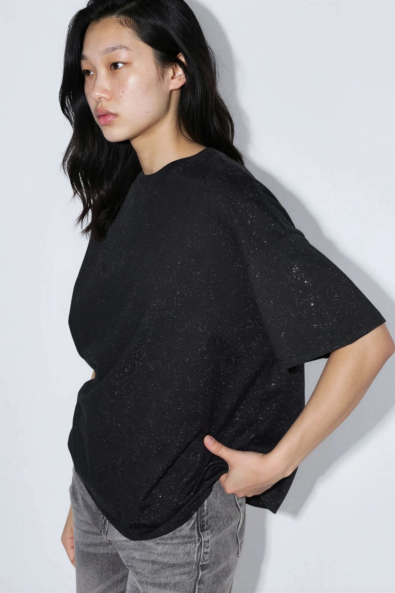 BUSEM Sequin Crew Neck Short Sleeve T-Shirt 2