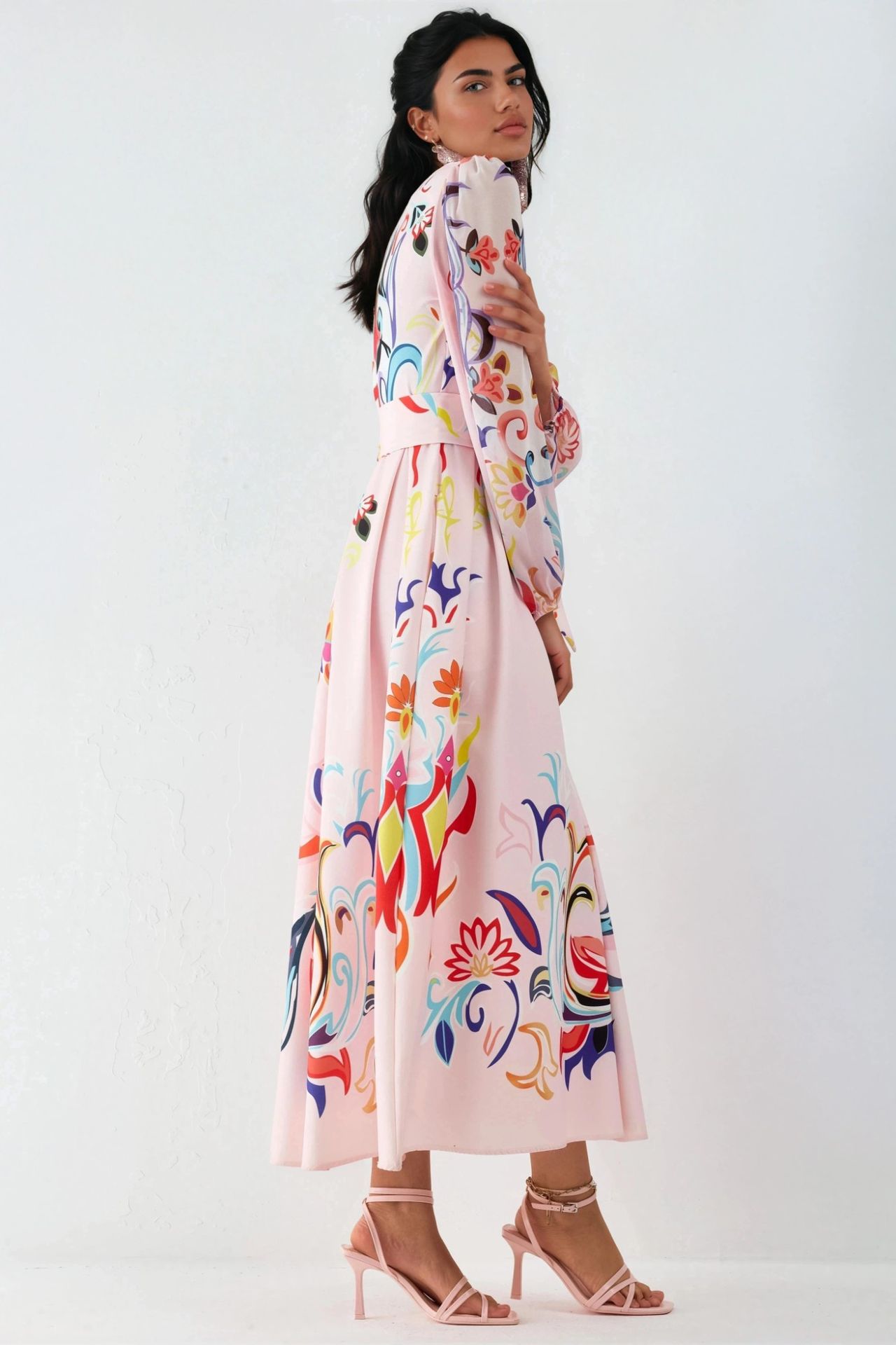 MSN Floral Print Maxi A-Line Dress 6
