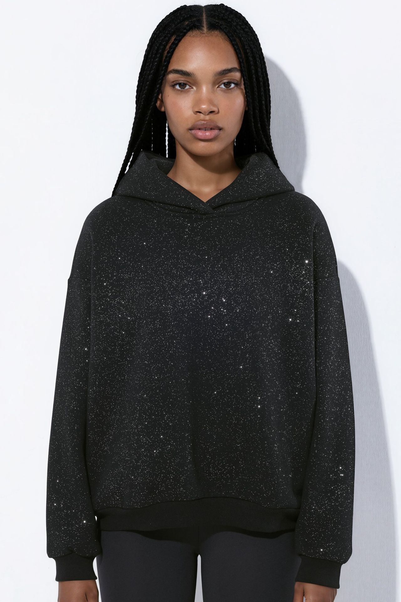 Glitter Hooded Sweatshirt