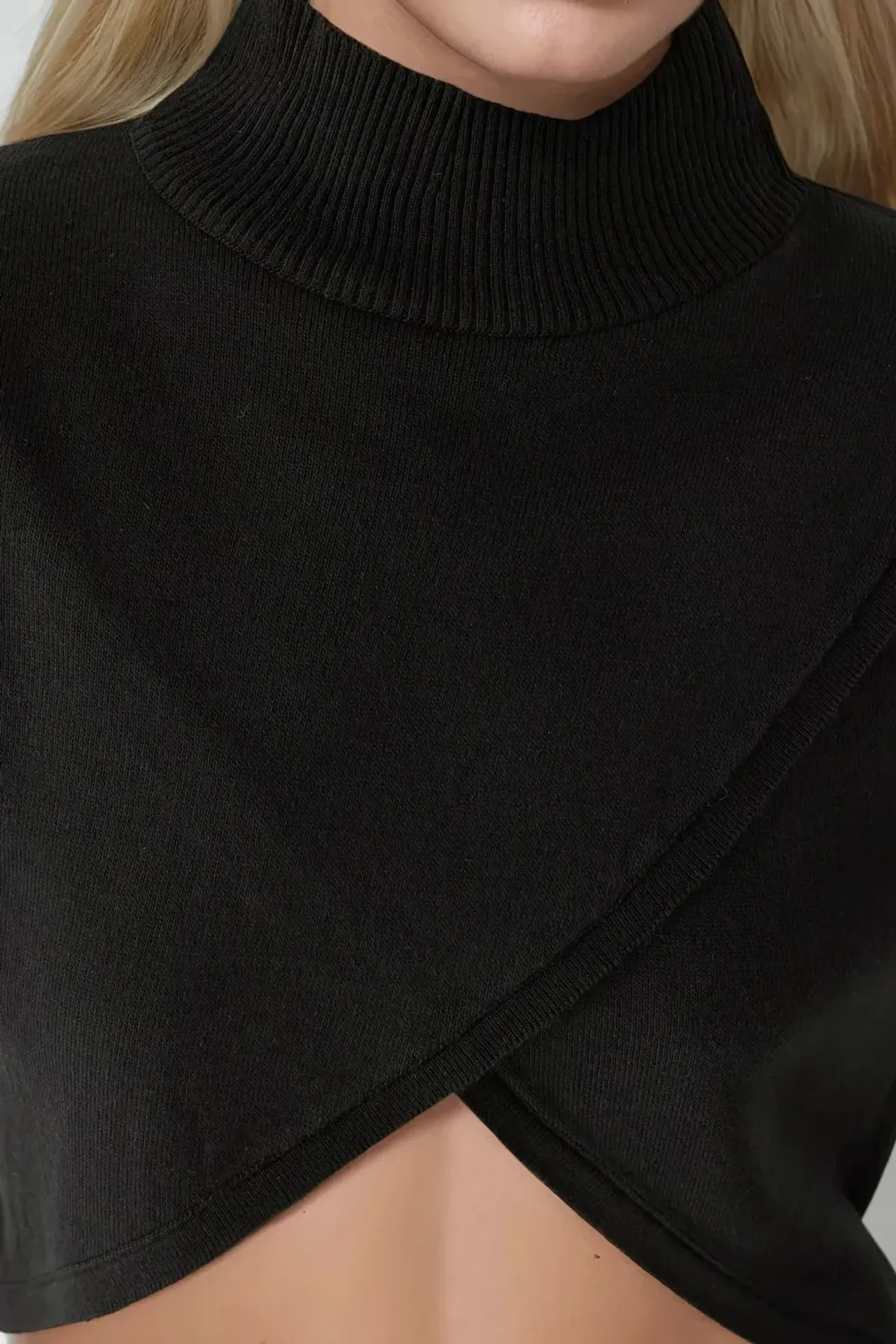 Asymmetric Turtleneck Knit Sweater 6
