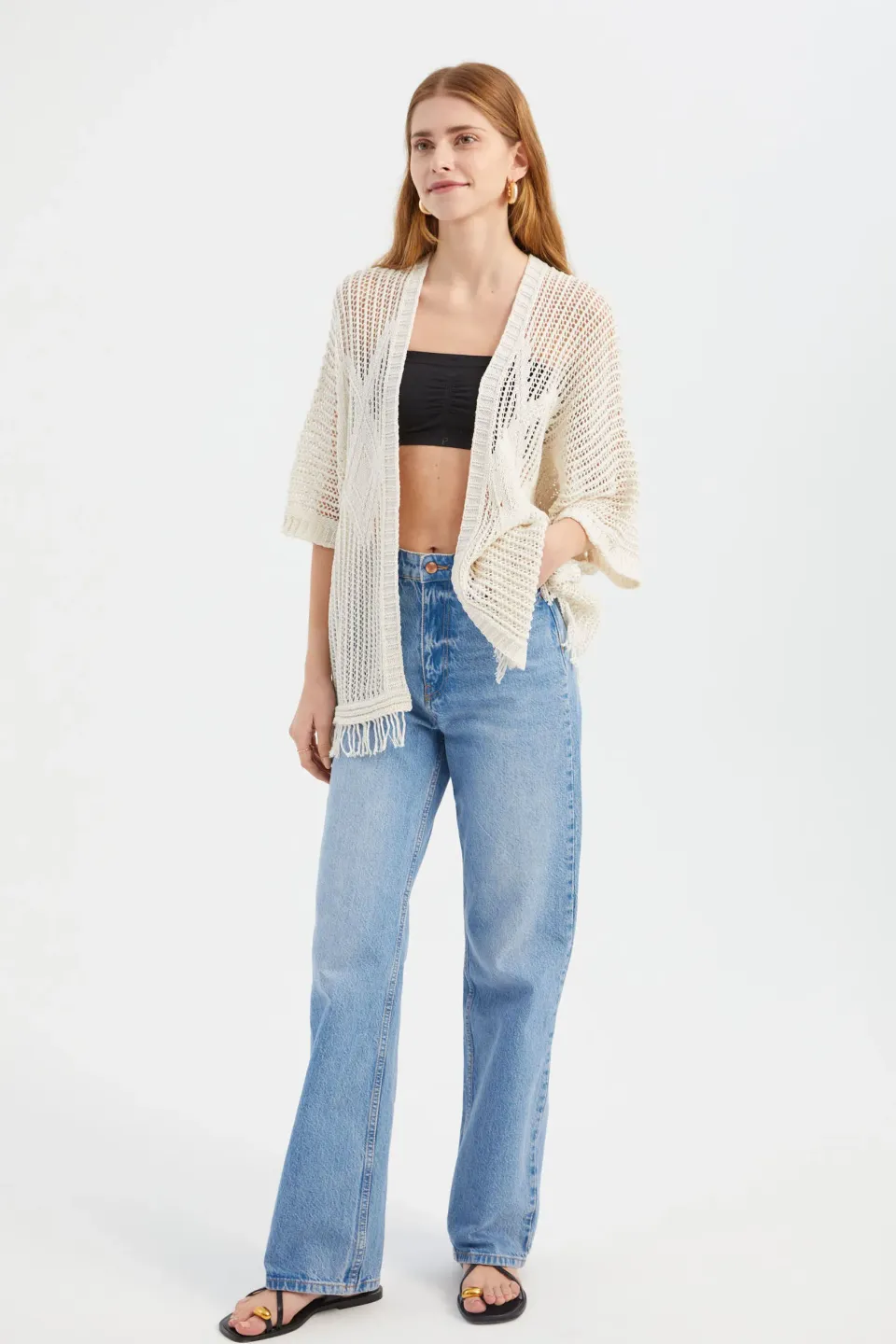 Knitted Crochet Cardigan