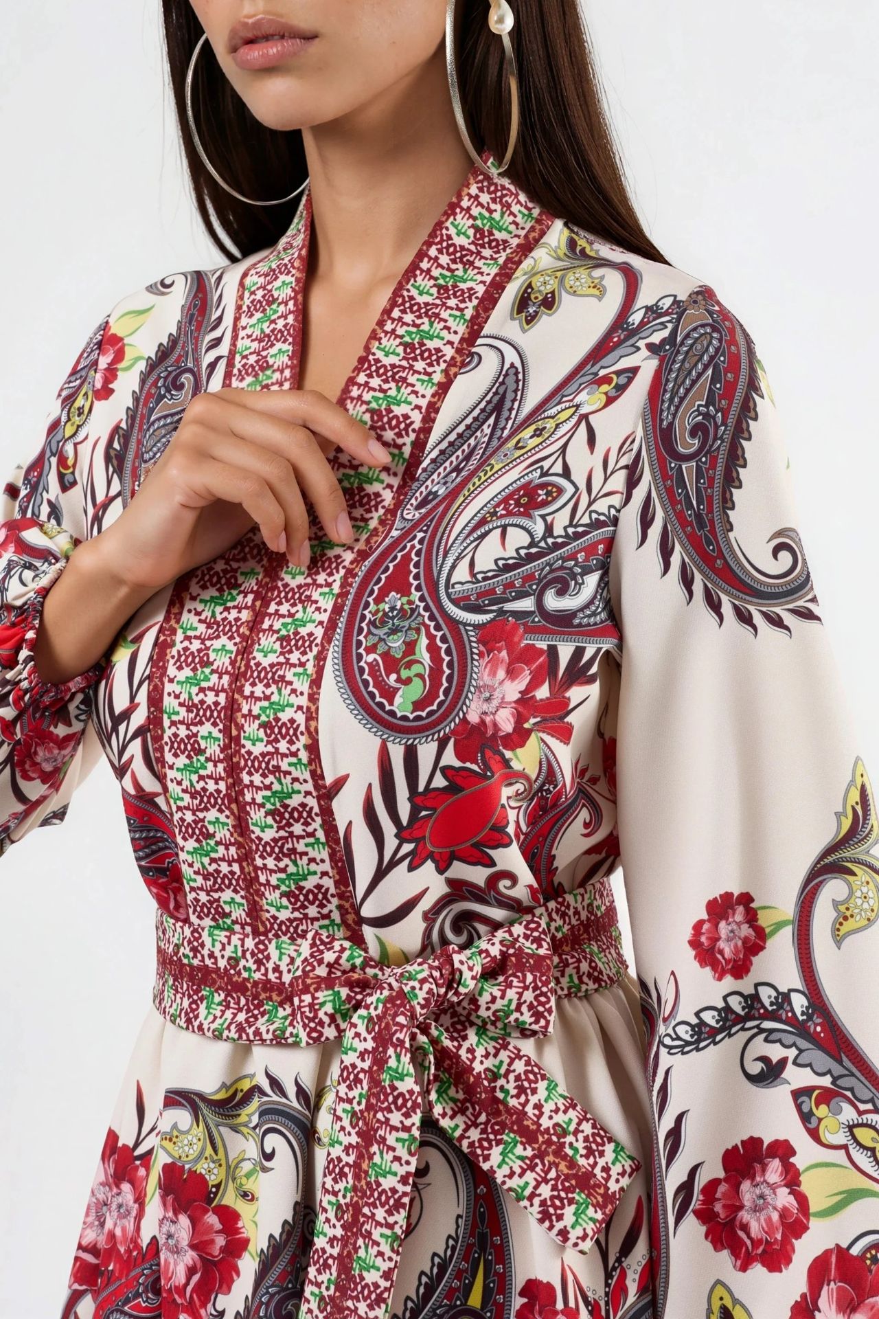 MSN Patterned A-line Mini Dress 6