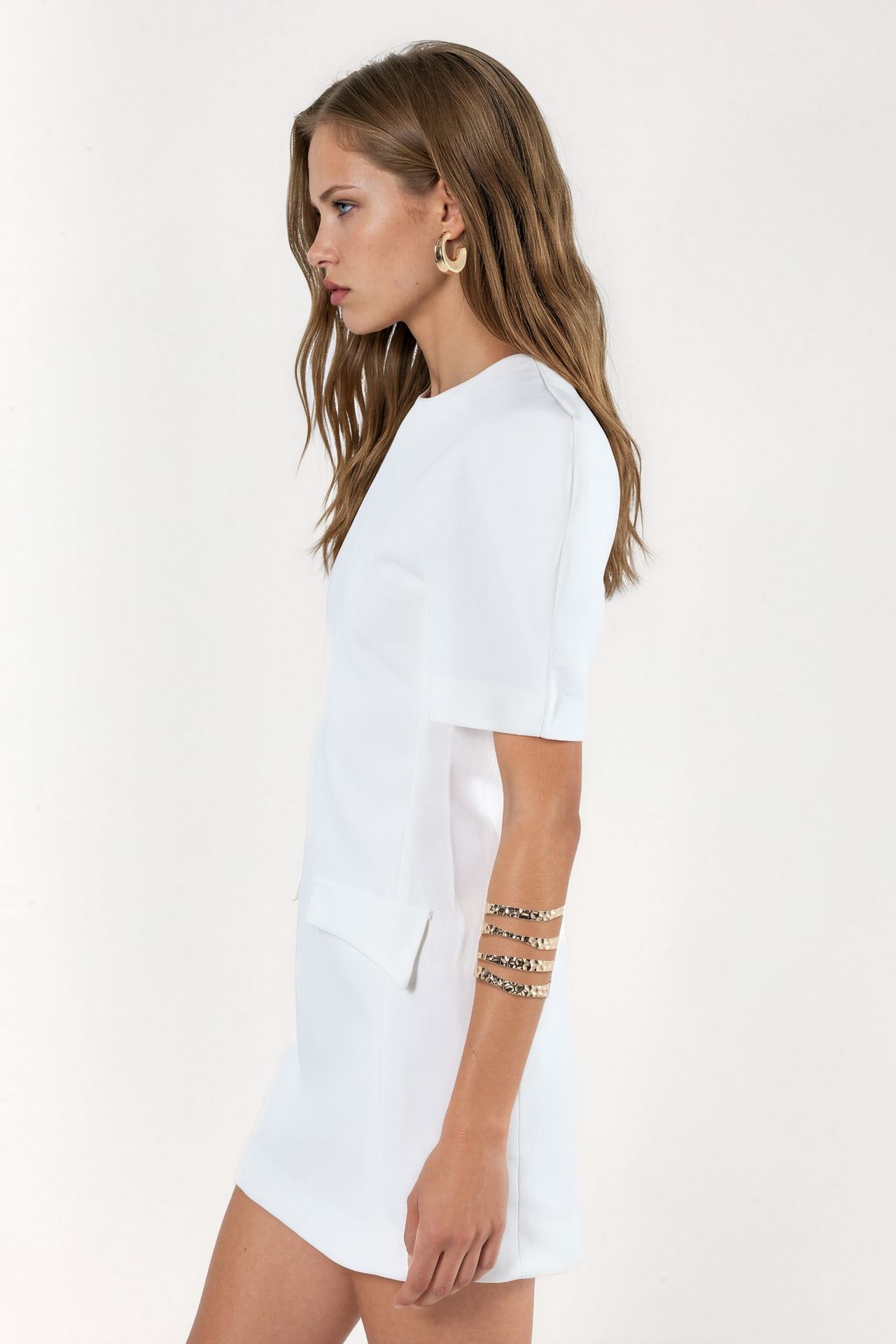 BUSEM Mini crepe dress with pocket and zipper 5