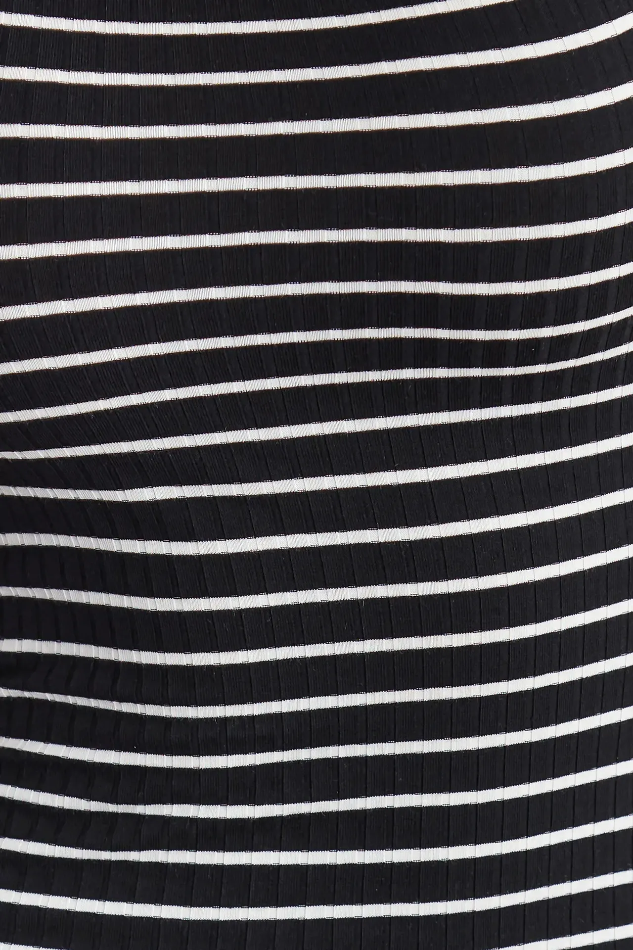 Striped Bodycon Midi Dress with Boat Neck