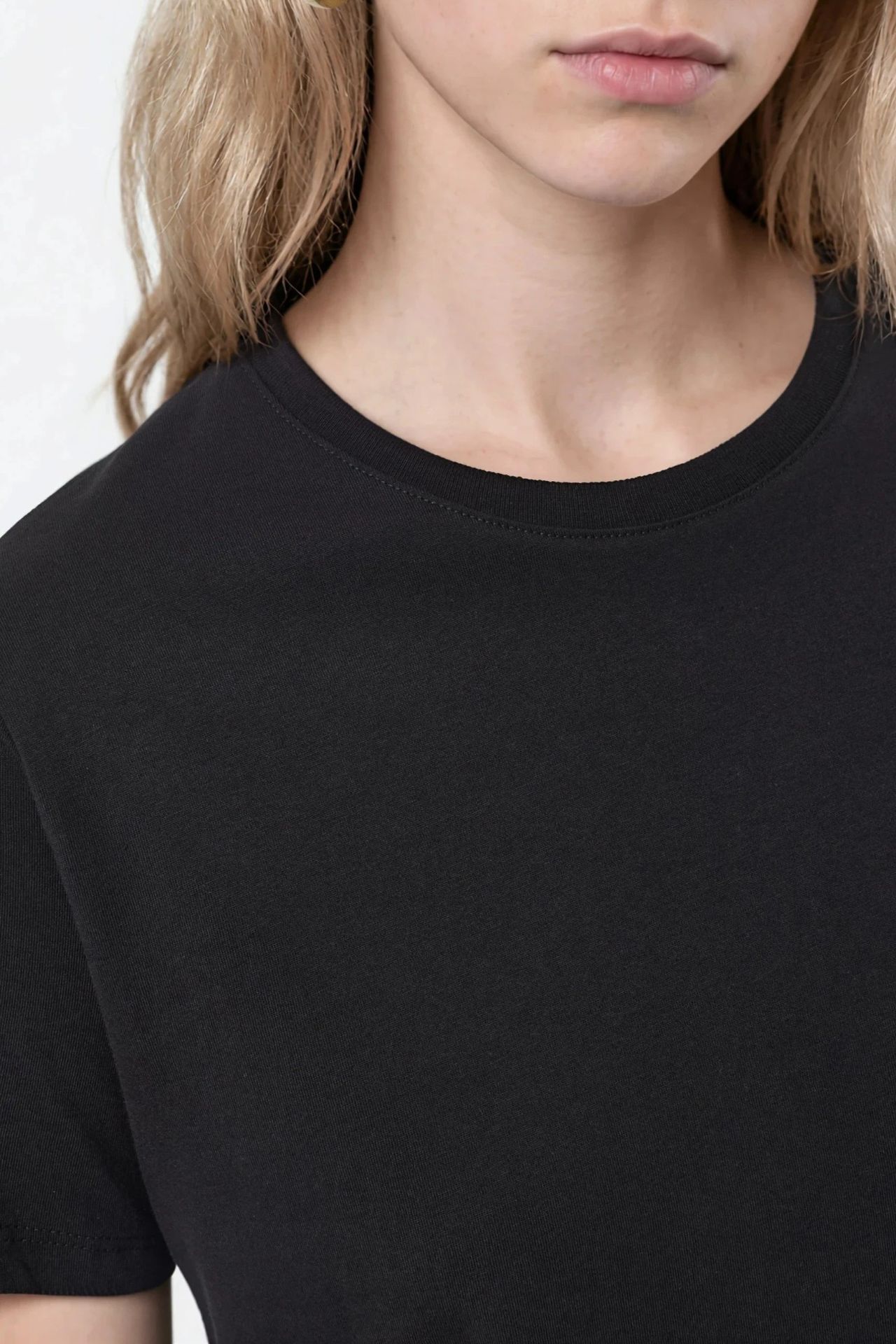 BUSEM Plain Crew Neck Cotton T-Shirt 6